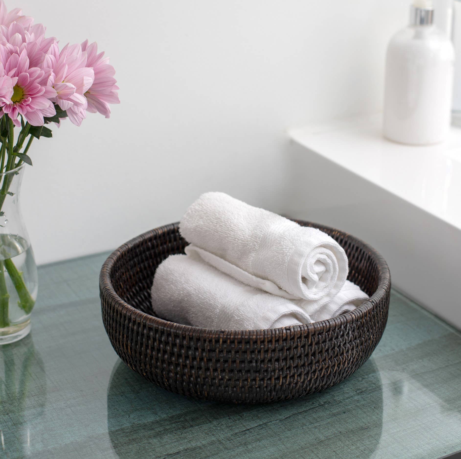 Honey Brown Rattan Everything Bowl - MaisonBeach