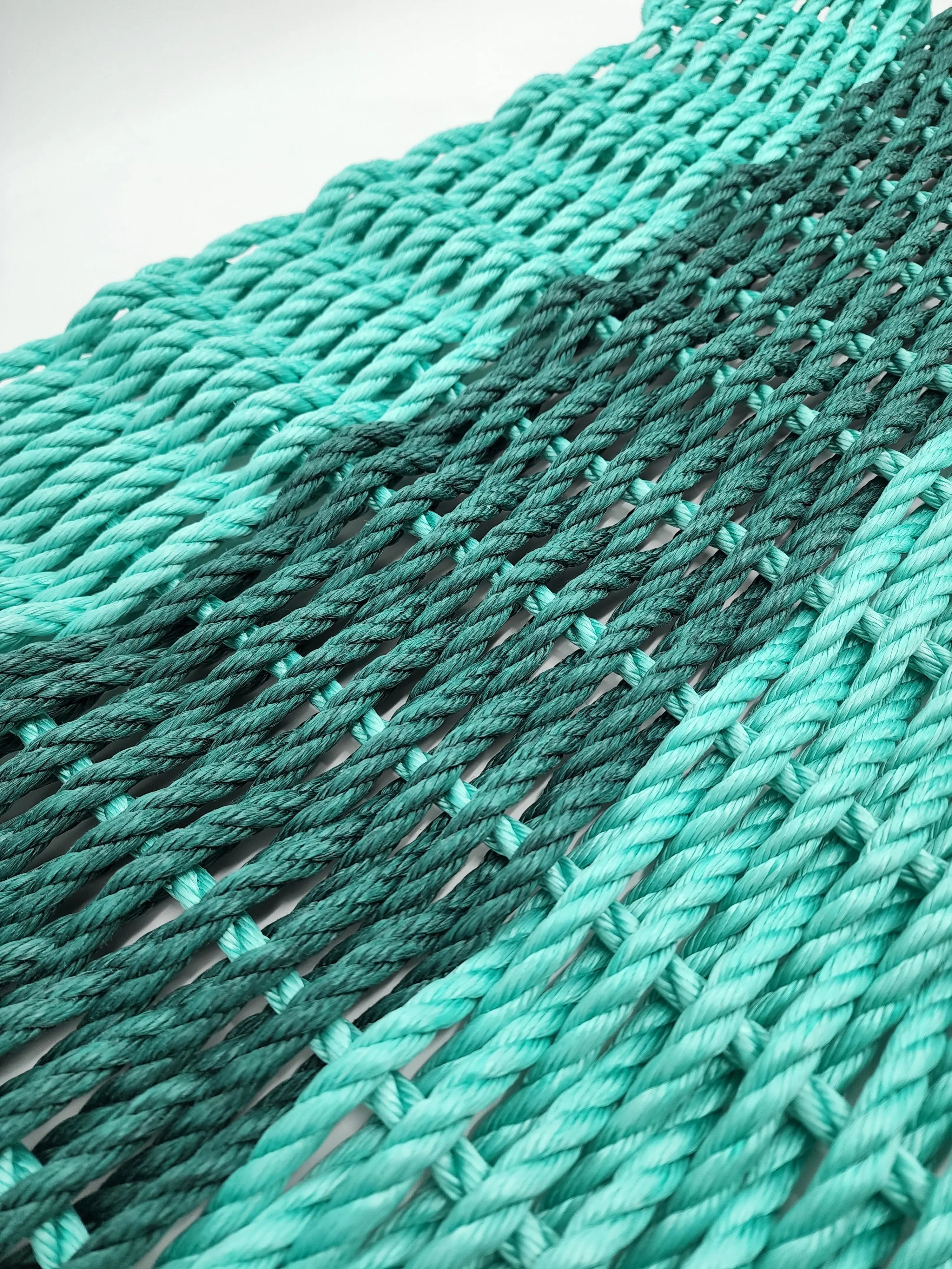 Lobster Rope Mat Teal and Hunter Green - MaisonBeach