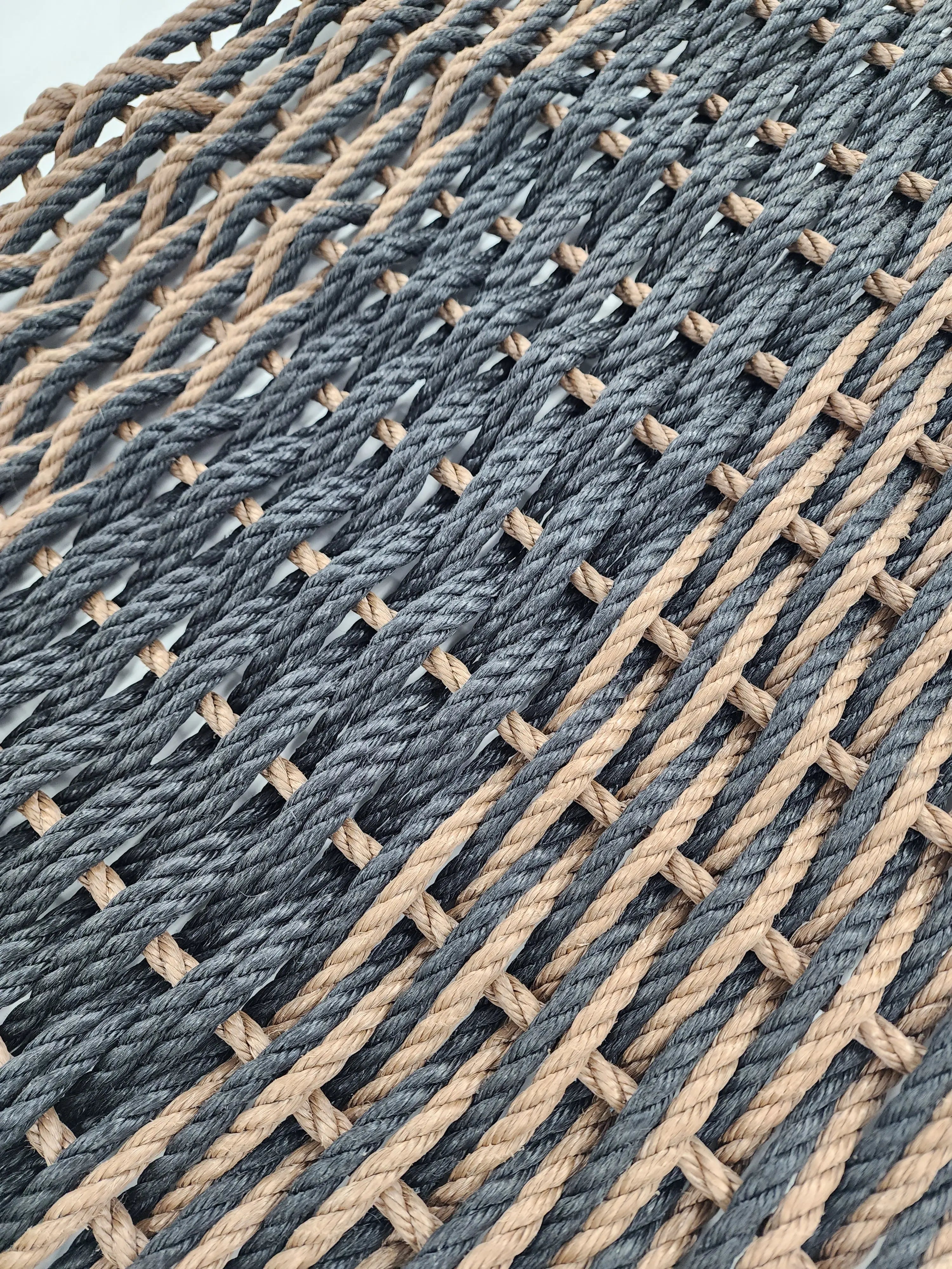Large Double Weave Lobster Rope Mat, Vibrant Colors, Long Lasting Durable - MaisonBeach