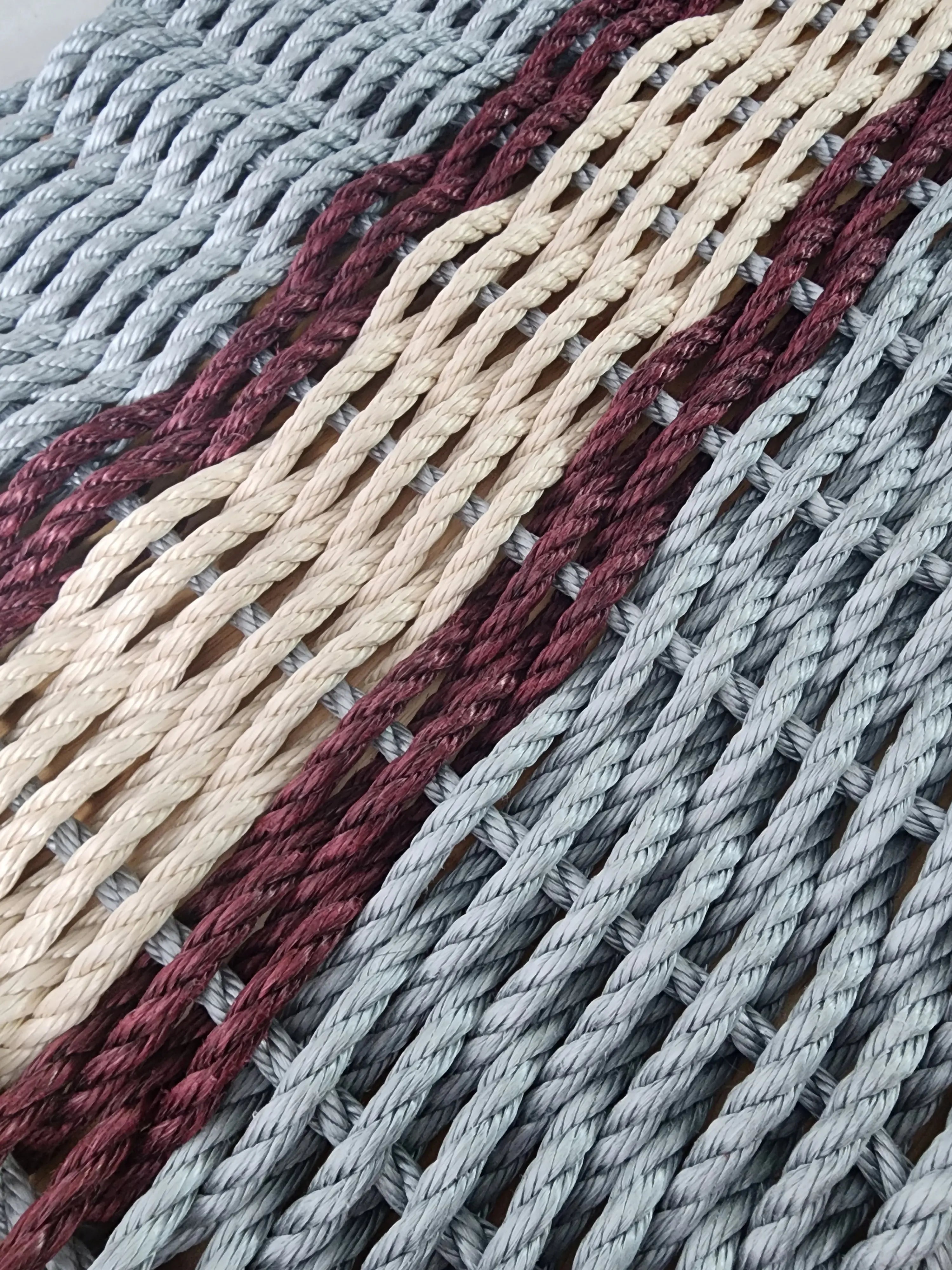 Light Gray and Light Tan with Burgundy Accents - MaisonBeach