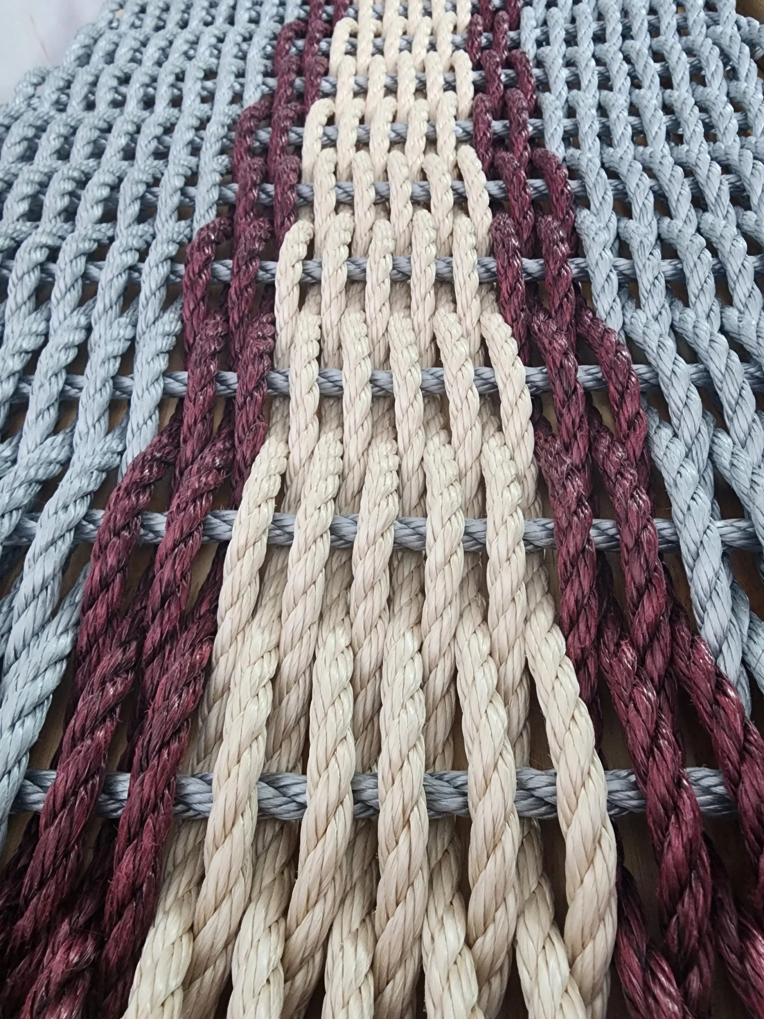 Light Gray and Light Tan with Burgundy Accents - MaisonBeach