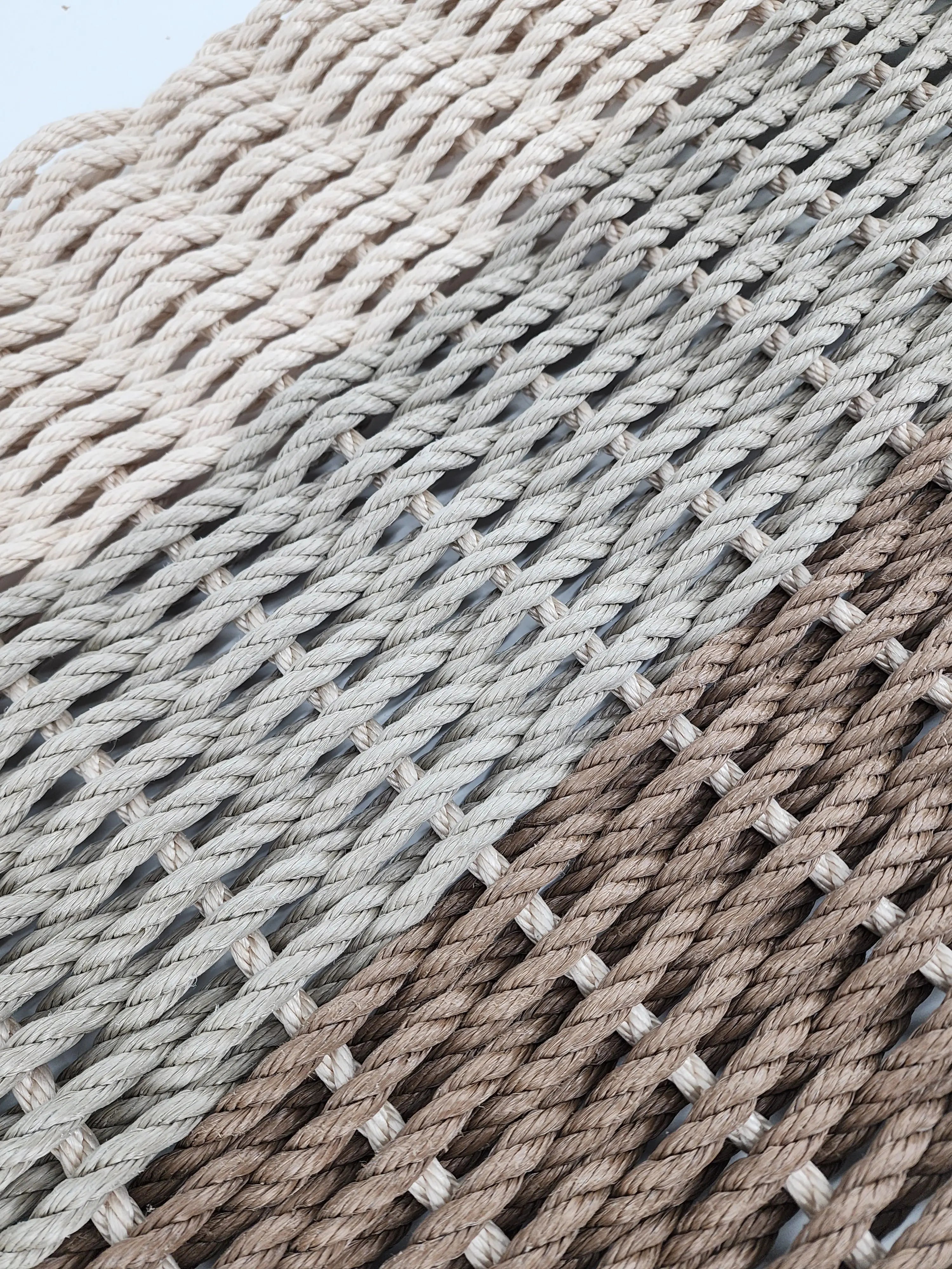 Brown, Tan & Light Tan Ombre Rope Mat - MaisonBeach