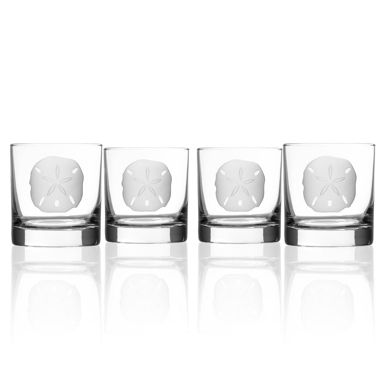 SAND DOLLAR ROCKS GLASSES Set of 4 - MaisonBeach