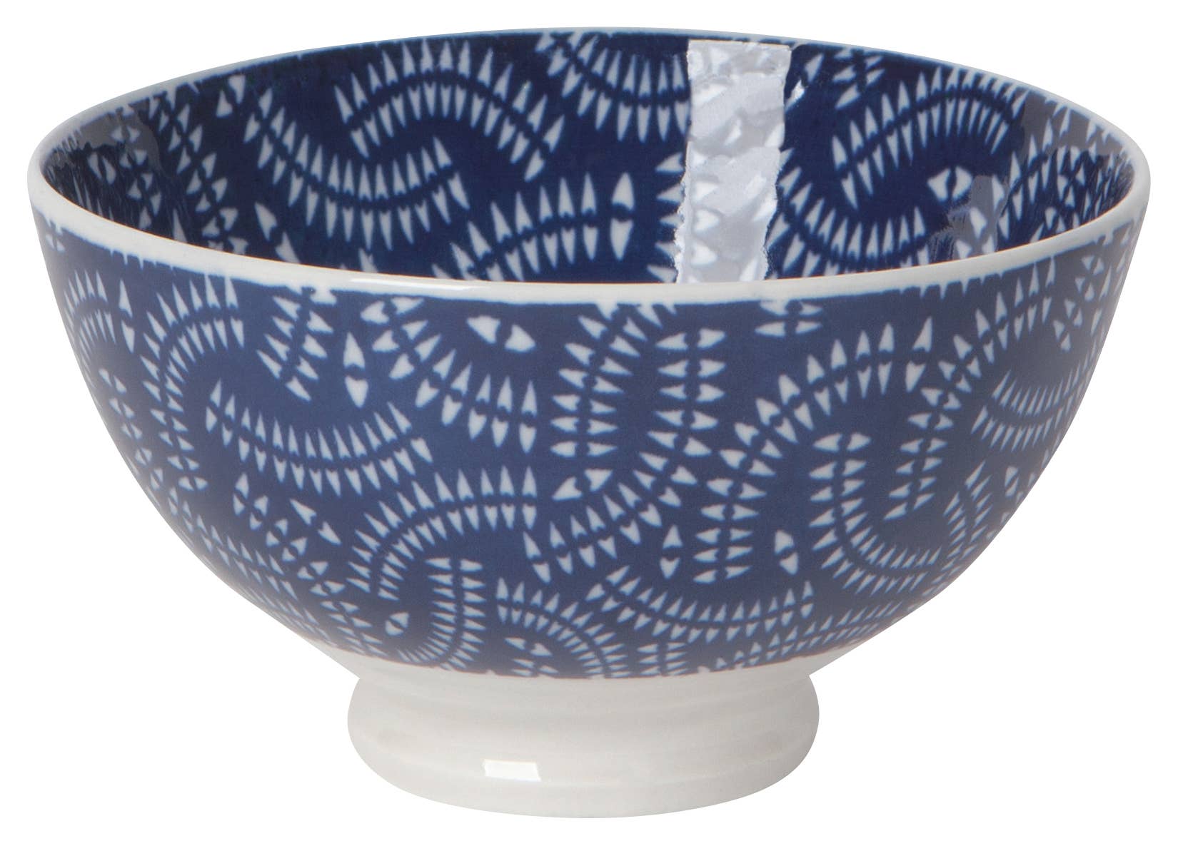Now Designs by Danica - Indigo Geo Stamped Bowl 4 inch - MaisonBeach