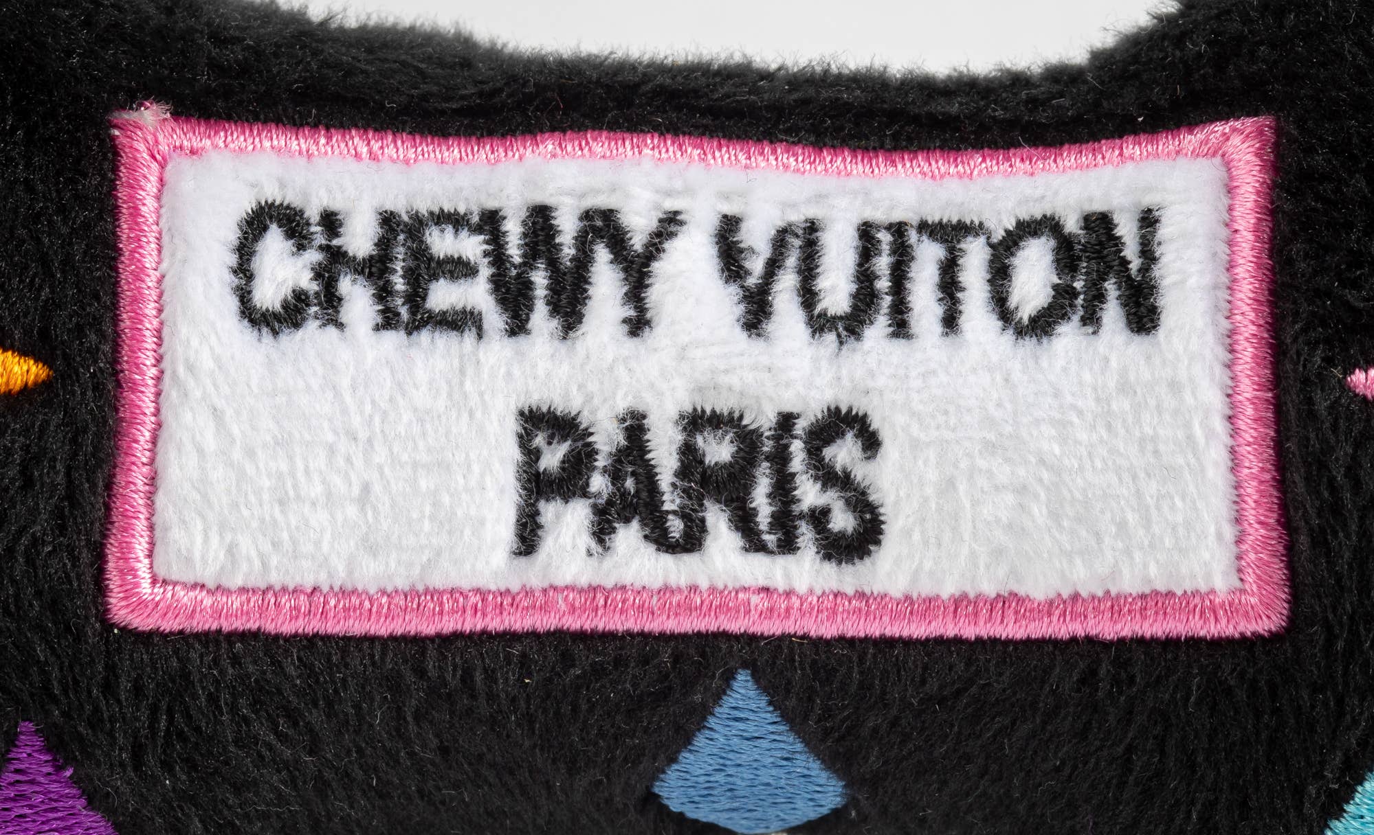 Haute Diggity Dog - Black Monogram Chewy Vuiton Bone Squeaker Dog Toy: Large - MaisonBeach