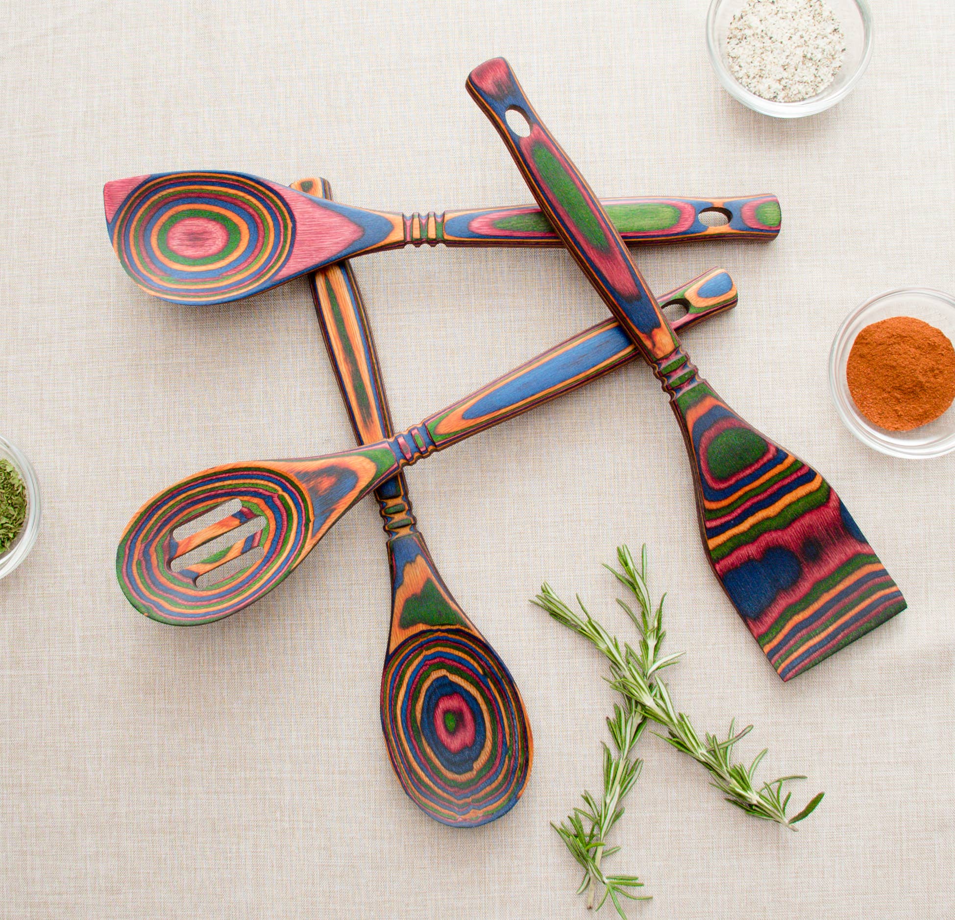 Island Bamboo - 12" Rainbow Pakka Spatula - MaisonBeach