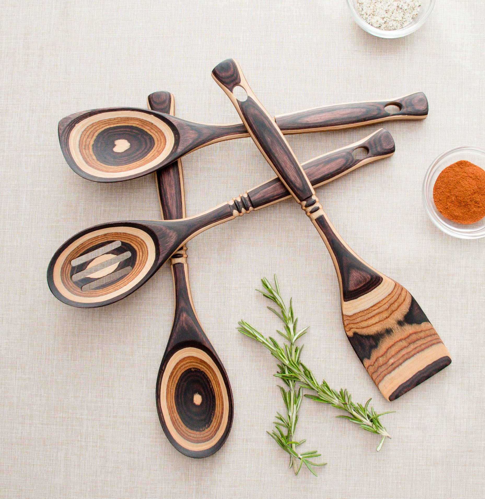 Island Bamboo - 12" Natural Pakka Slotted Spoon - MaisonBeach