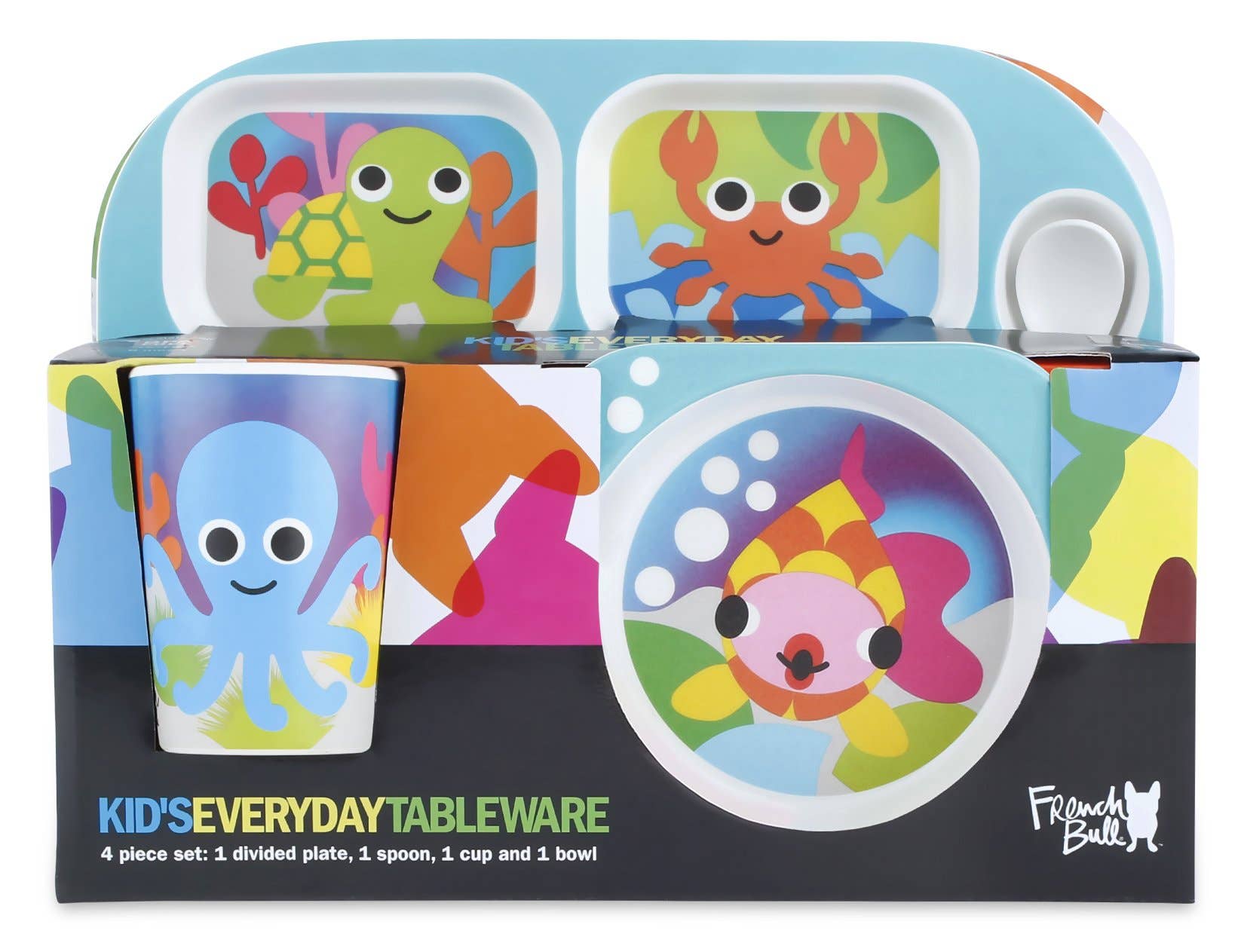 Ocean Friends 4-Piece Kids Mealtime Set – BPA-Free Melamine - MaisonBeach