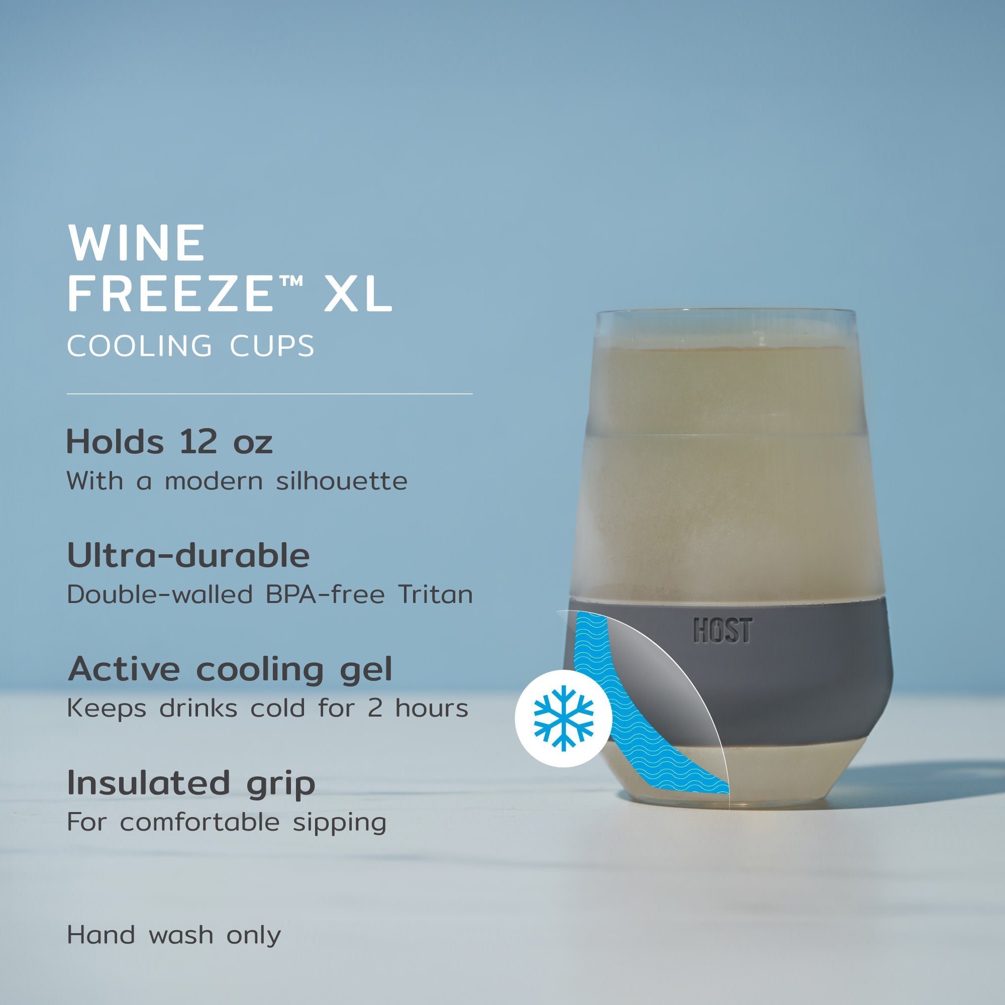 Wine FREEZE™ XL in Gray, Set of 2 - MaisonBeach