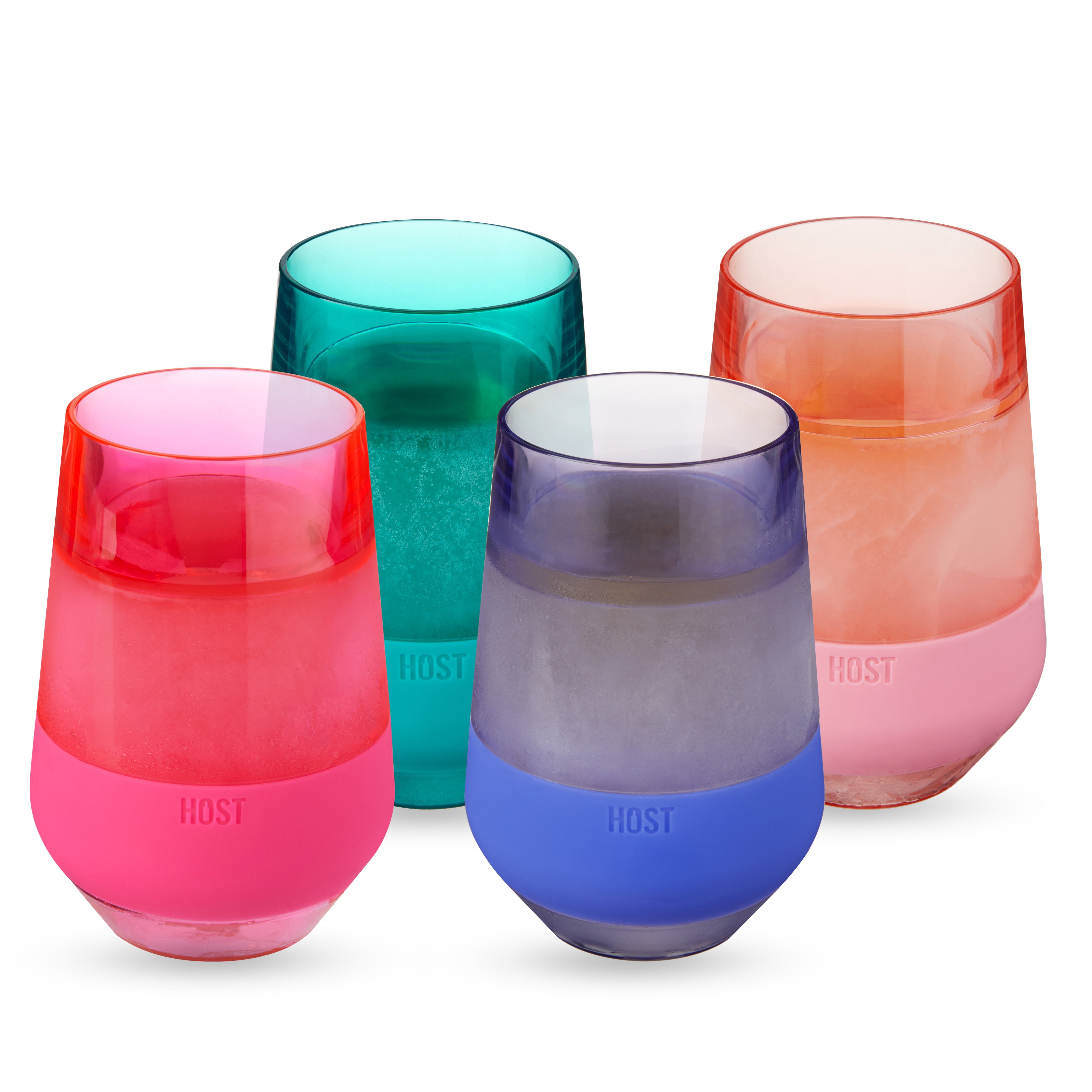 Wine FREEZE™ XL in Tinted Multicolor, Set of 4 - MaisonBeach