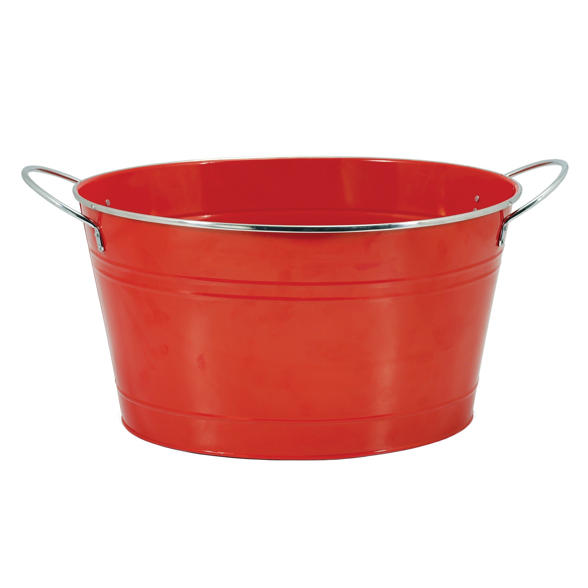 Big Red Galvanized Metal Tub - MaisonBeach