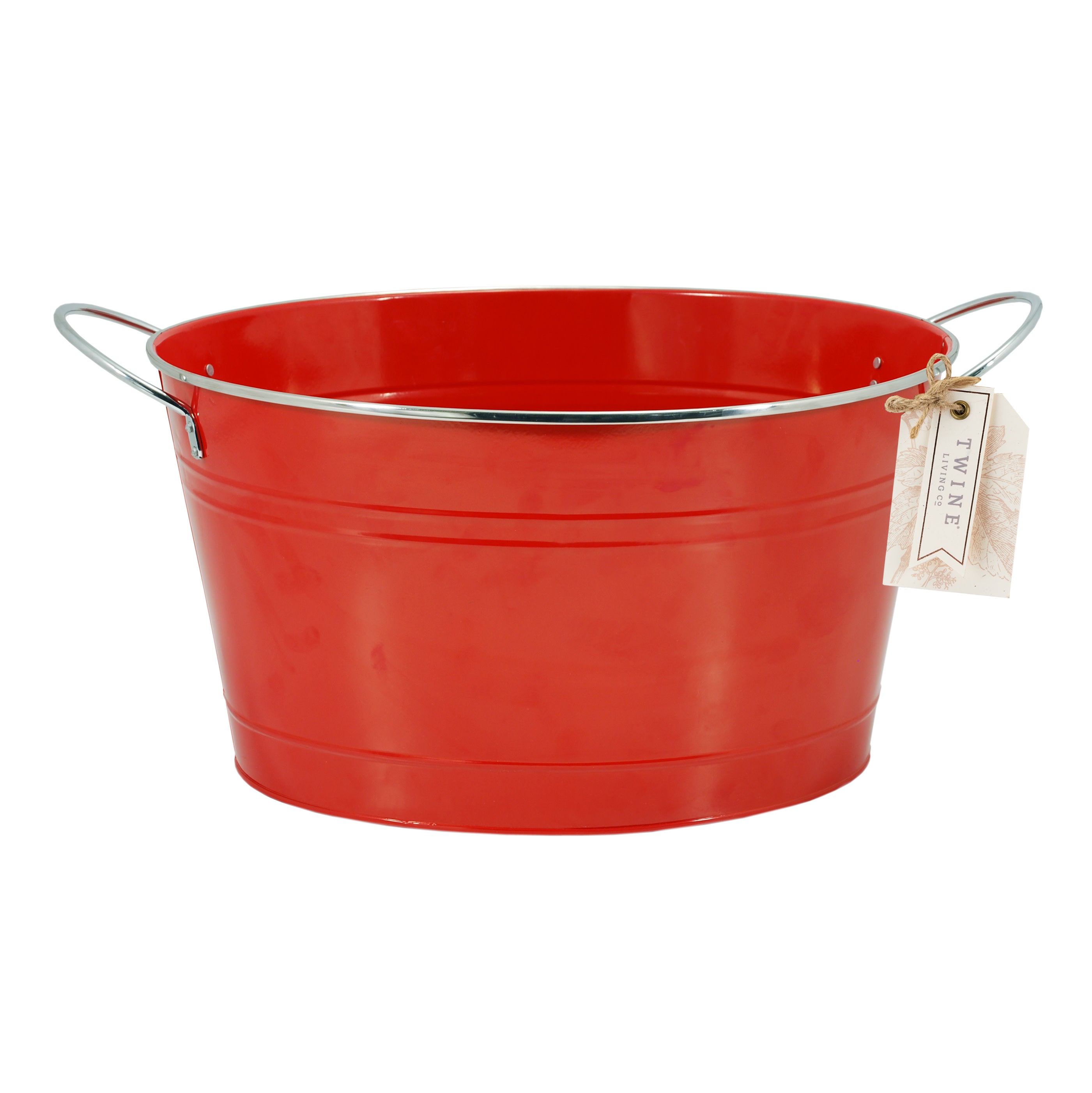 Big Red Galvanized Metal Tub - MaisonBeach