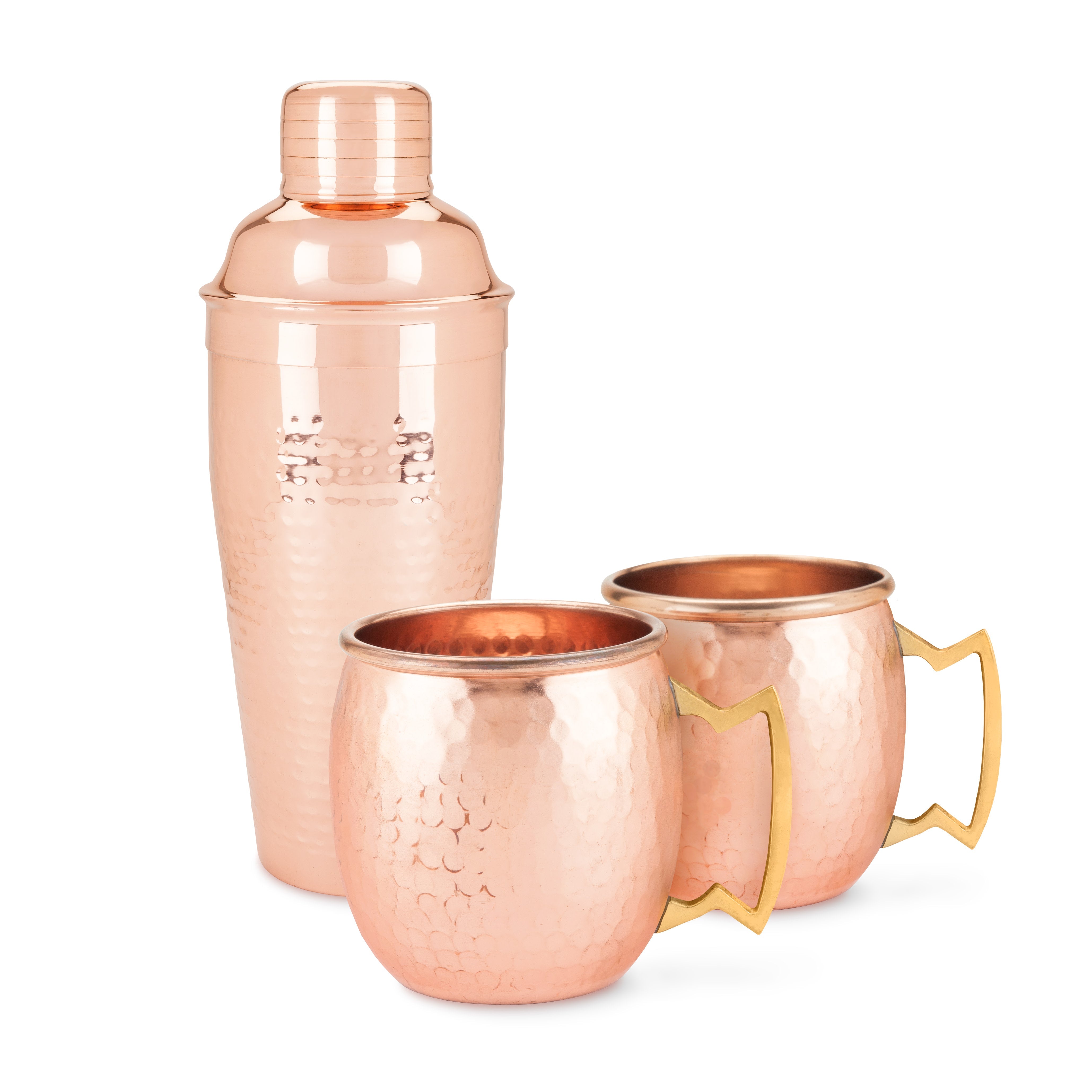 Hammered Copper Bar Set - MaisonBeach