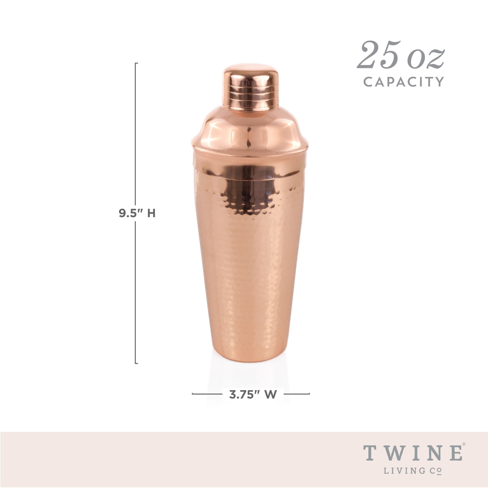 Hammered Copper Cocktail Shaker - MaisonBeach