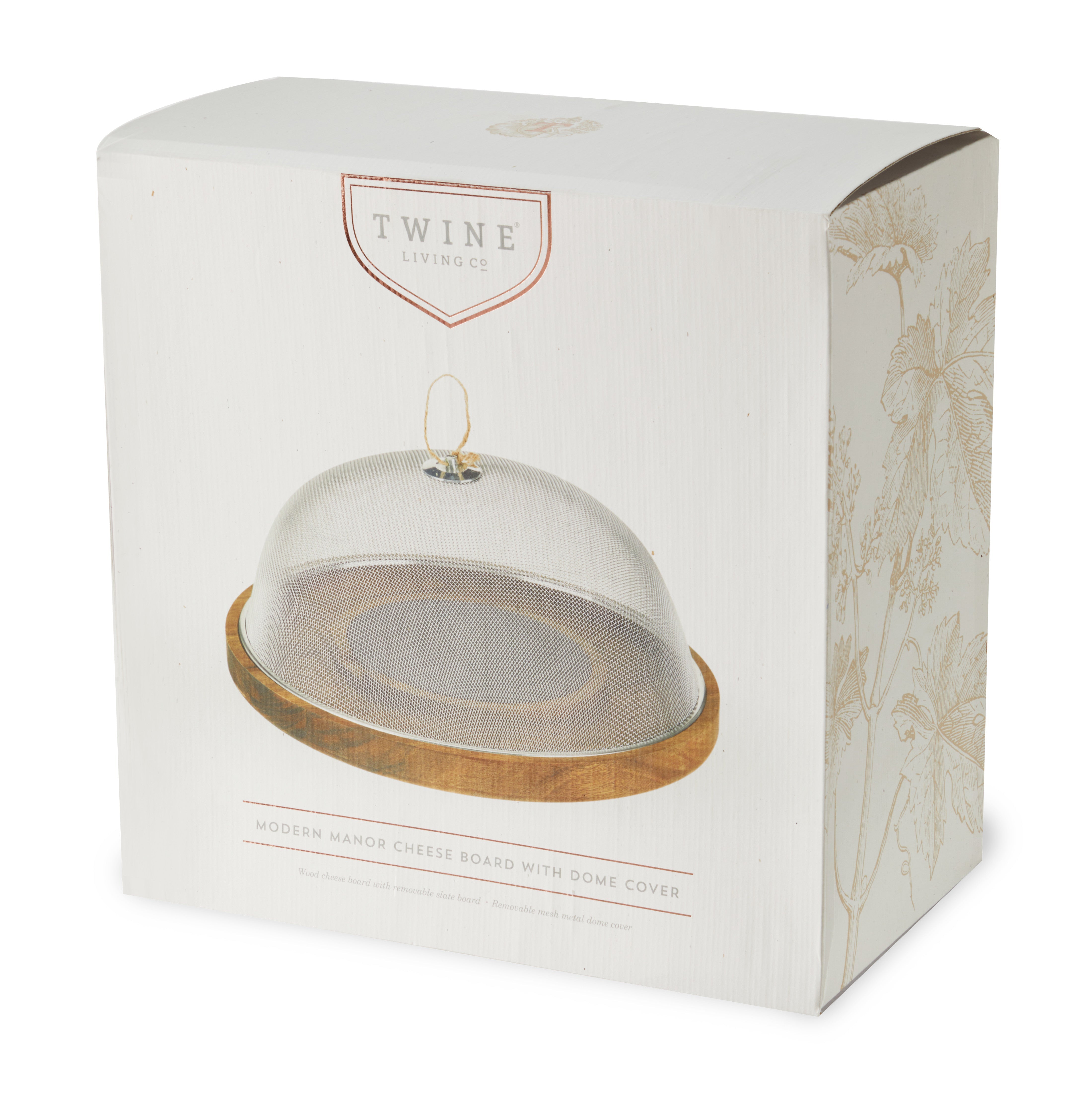 Modern Manor Slate & Acacia Cheese Board with Dome - MaisonBeach