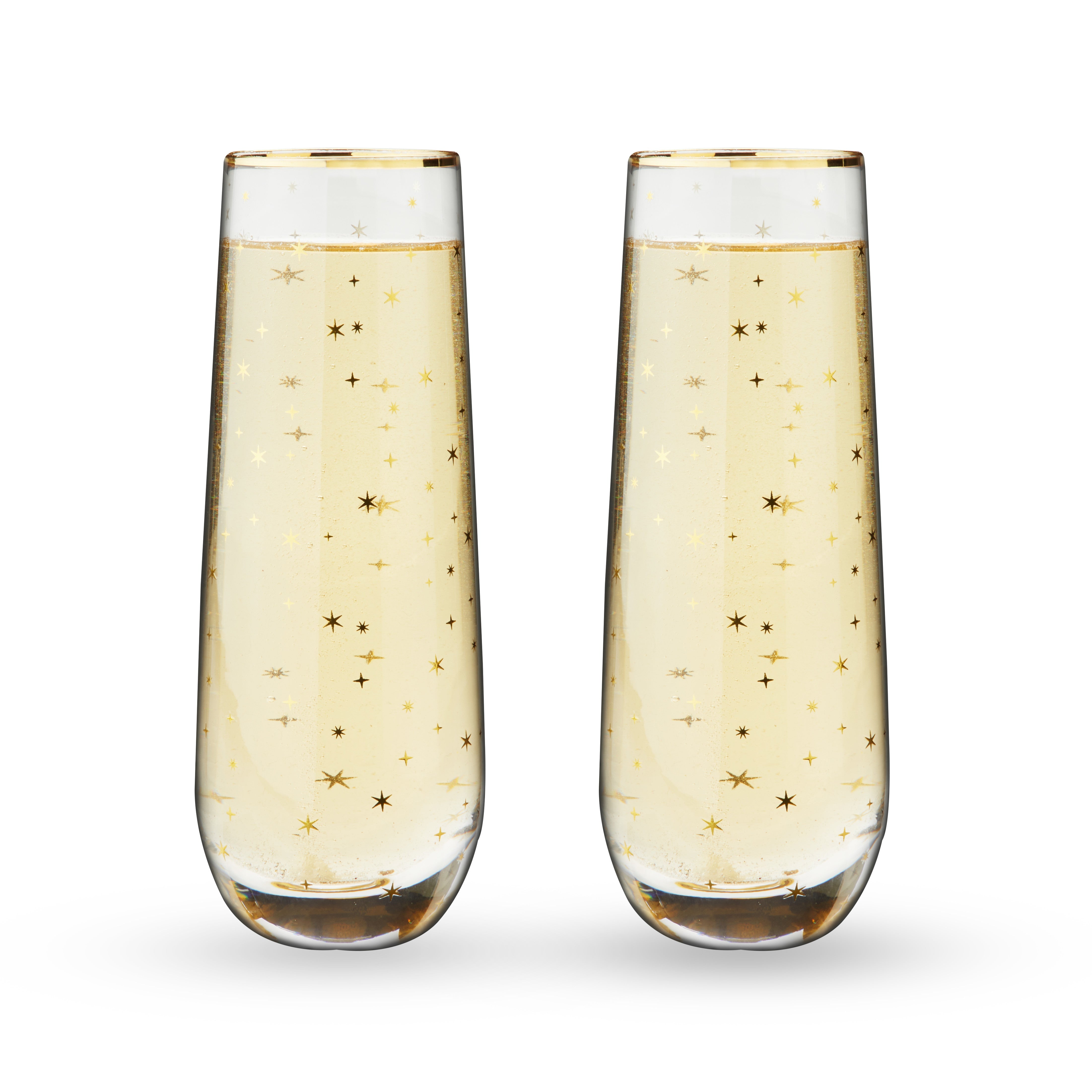 Starlight Stemless Champagne Flutes - MaisonBeach