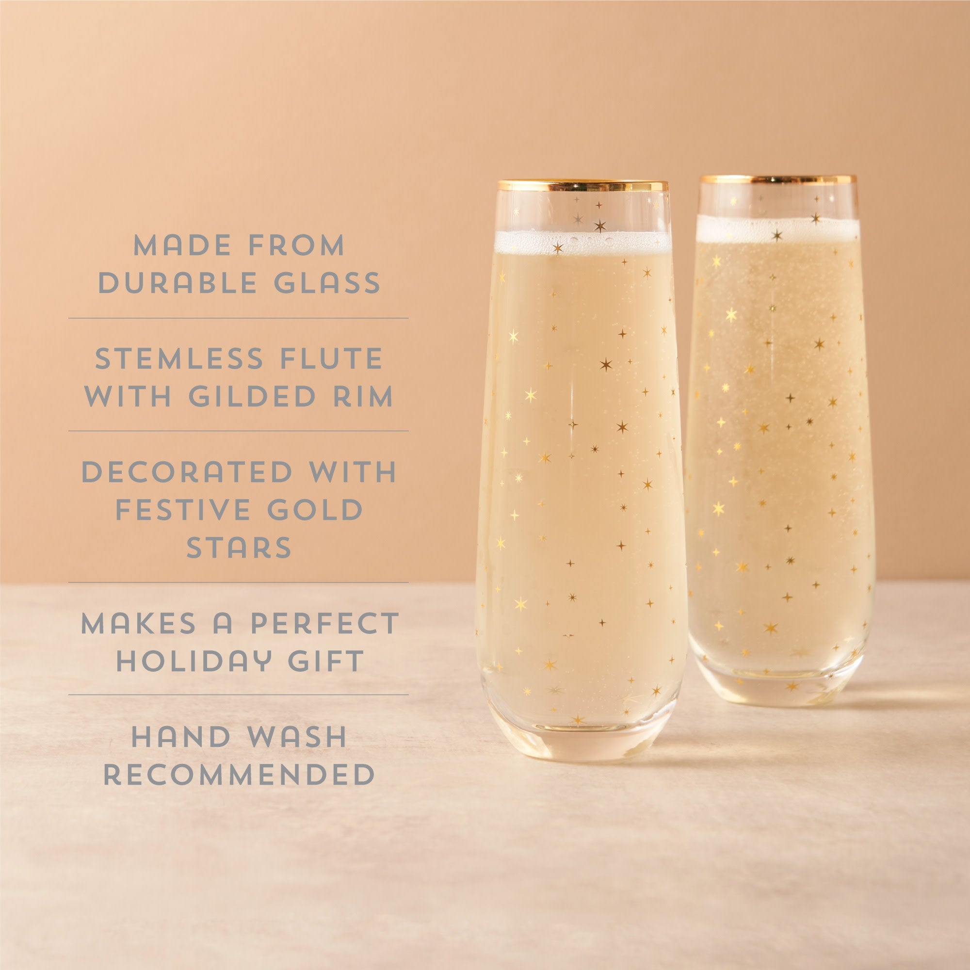 Starlight Stemless Champagne Flutes - MaisonBeach