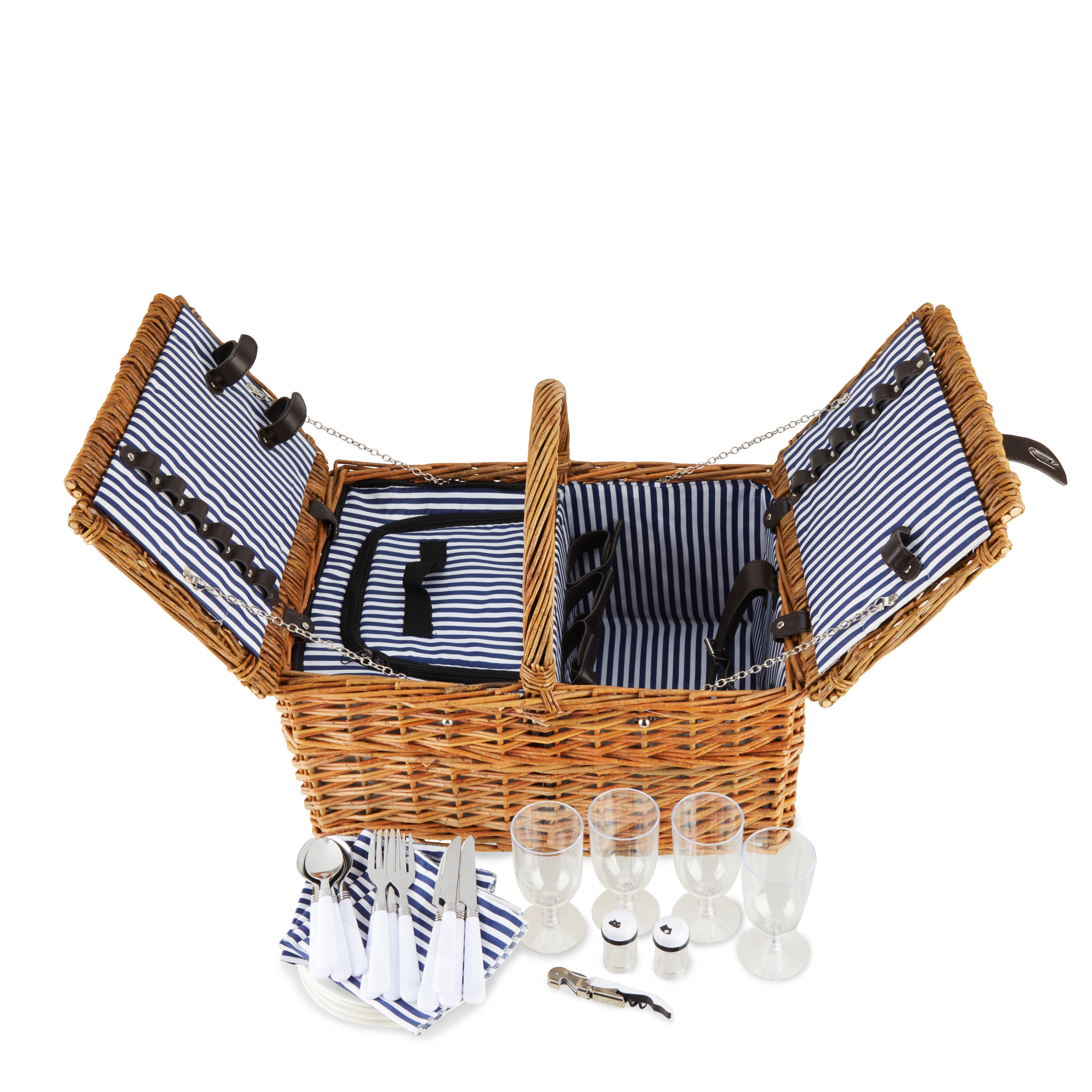 Cape Cod Wicker Picnic Basket Set - MaisonBeach
