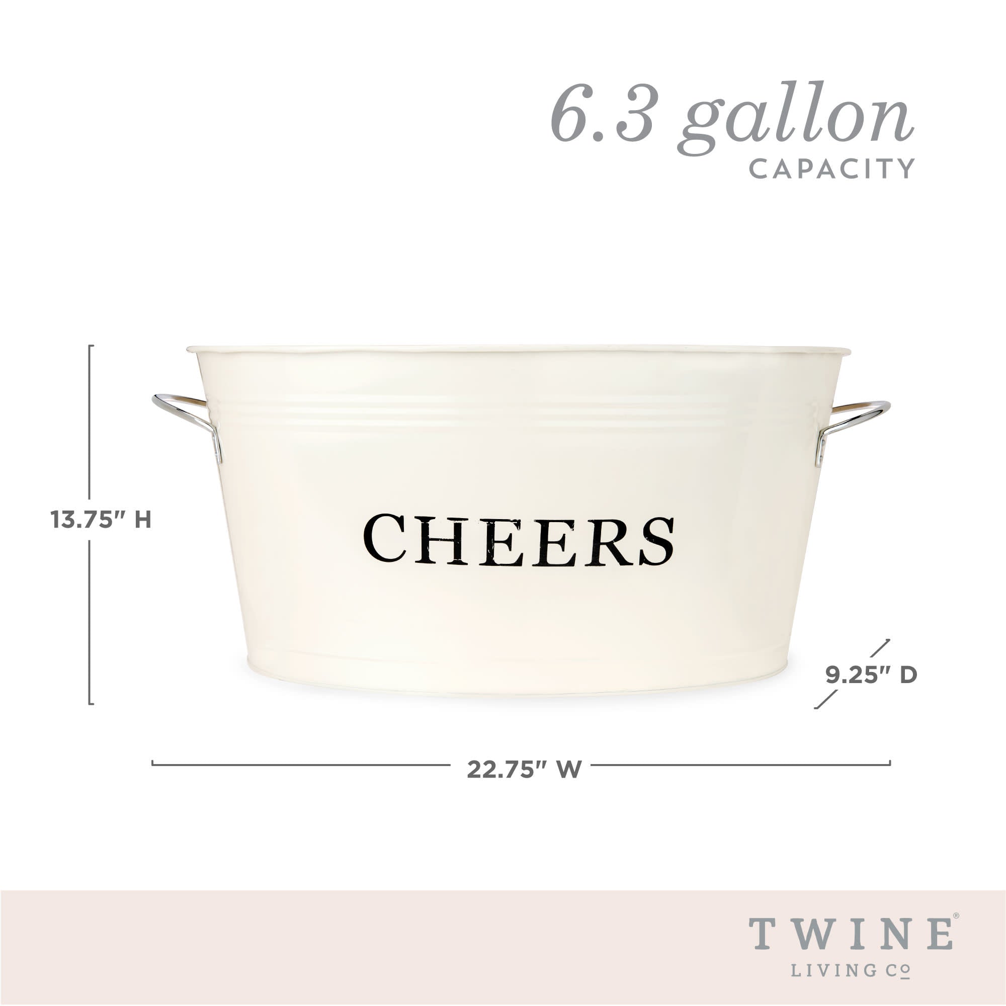 Cheers Galvanized Metal Tub - MaisonBeach
