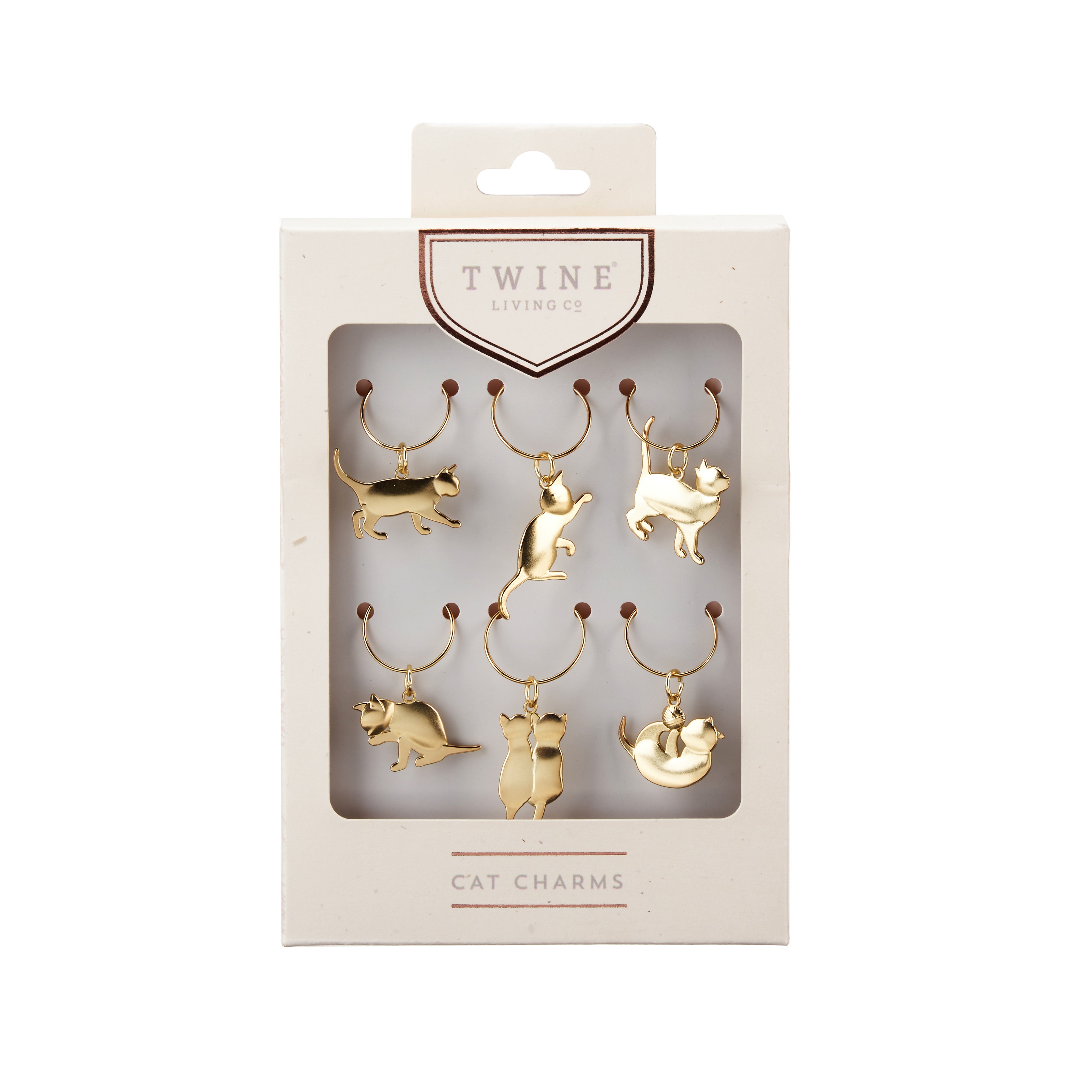 Gold Cat Wine Charms - MaisonBeach