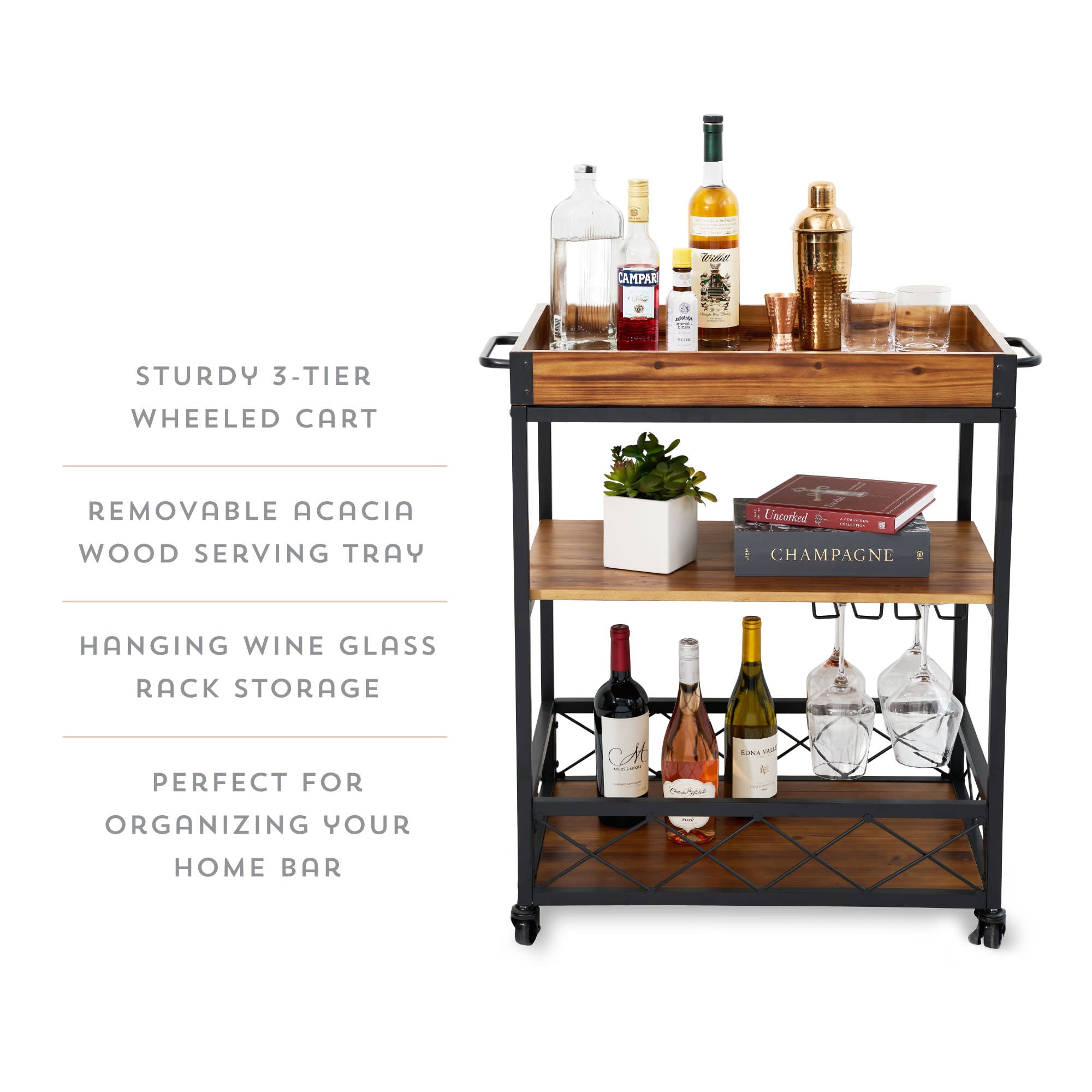 Modern Manor Bar Cart - MaisonBeach