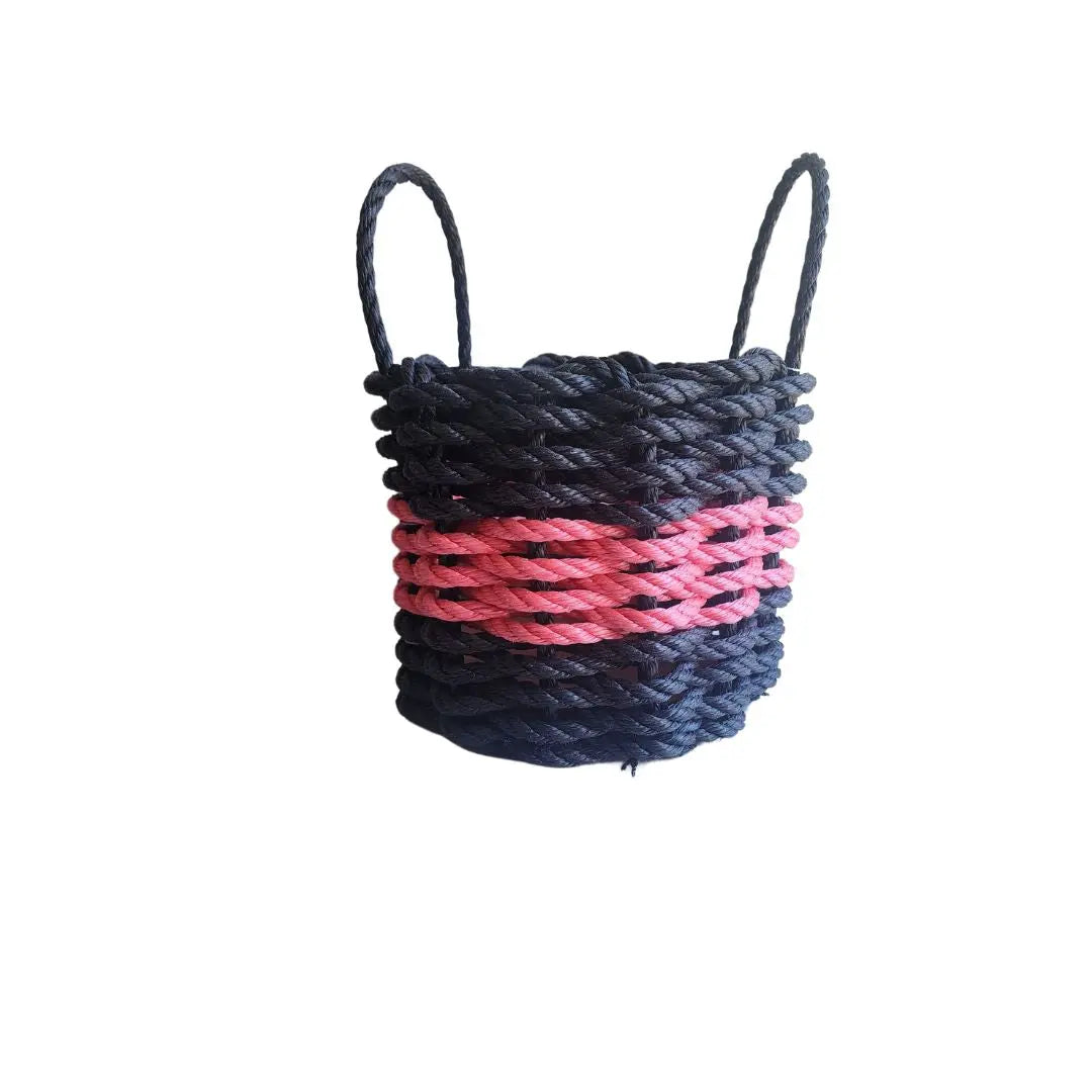 Rope Storage Basket Black and Pink - MaisonBeach
