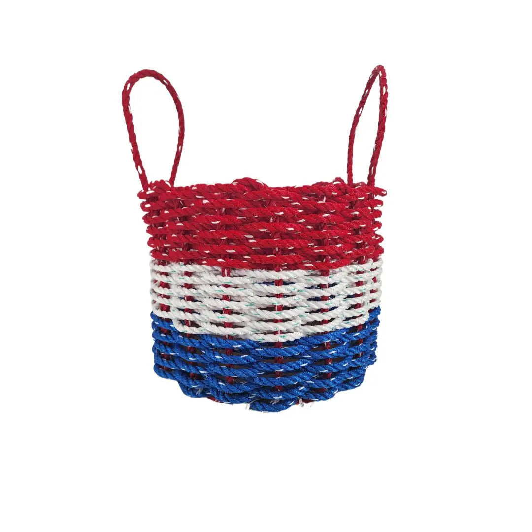 Red White and Blue Lobster Rope Basket - MaisonBeach