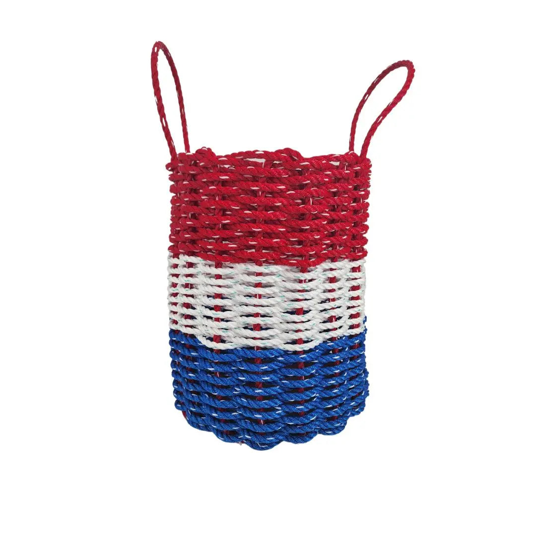 Red White and Blue Lobster Rope Basket - MaisonBeach
