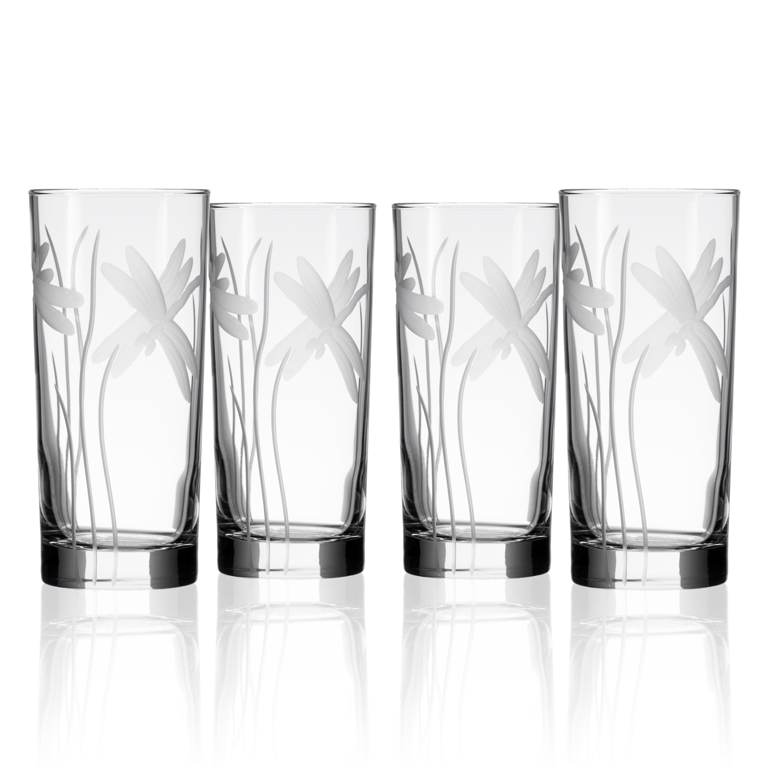 Rolf Glass Dragonfly Highball Glass – engraved dragonfly and grass design