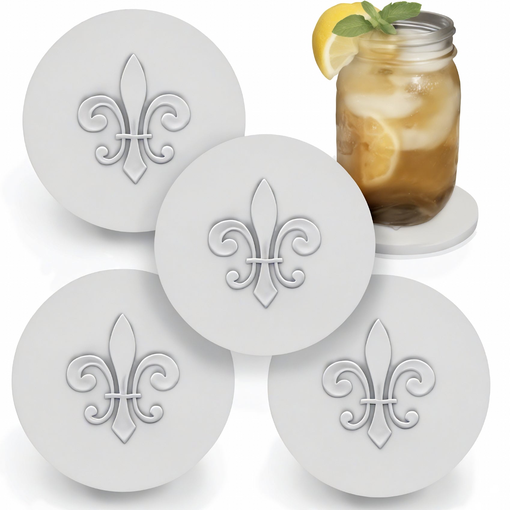 Fleur de Lis Drink Coasters
