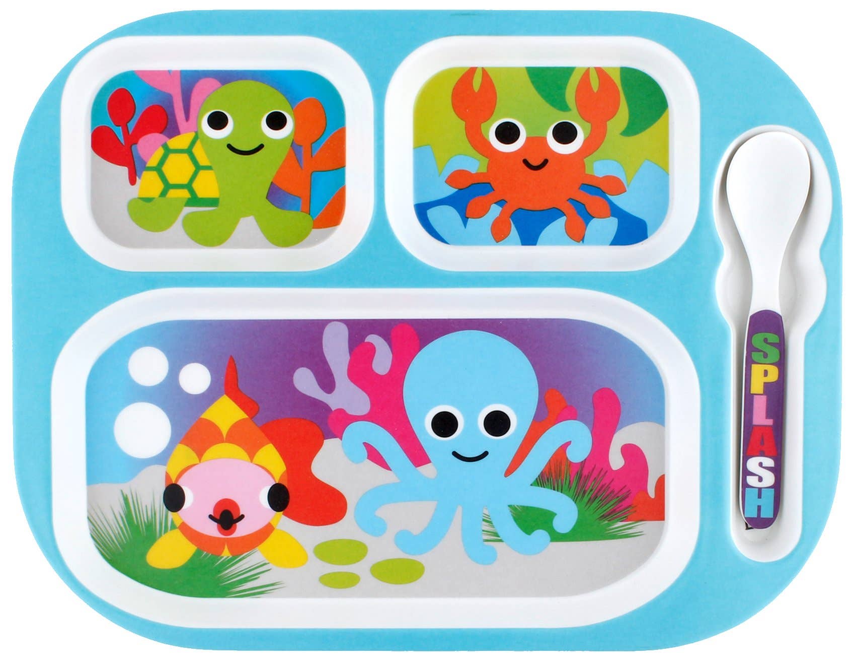 Ocean Friends 4-Piece Kids Mealtime Set – BPA-Free Melamine - MaisonBeach