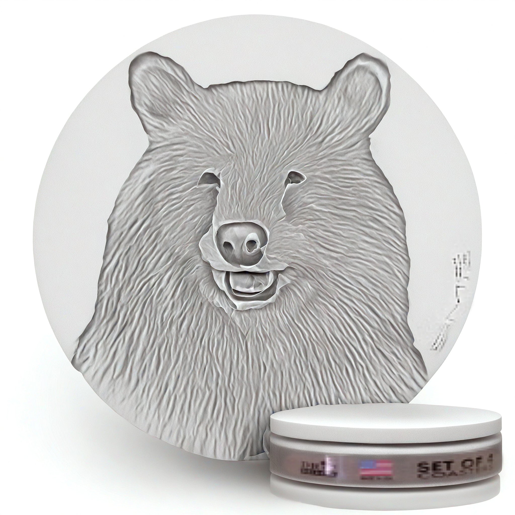 Bear Face Drink Coasters