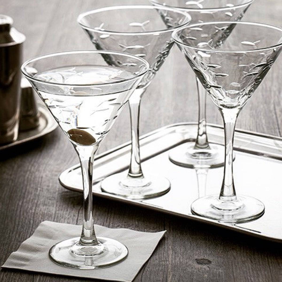School of Fish 10oz. Martinis-Set of 4 - MaisonBeach