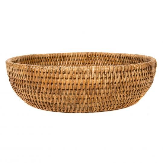 Whitewash Rattan Everything Bowl - MaisonBeach