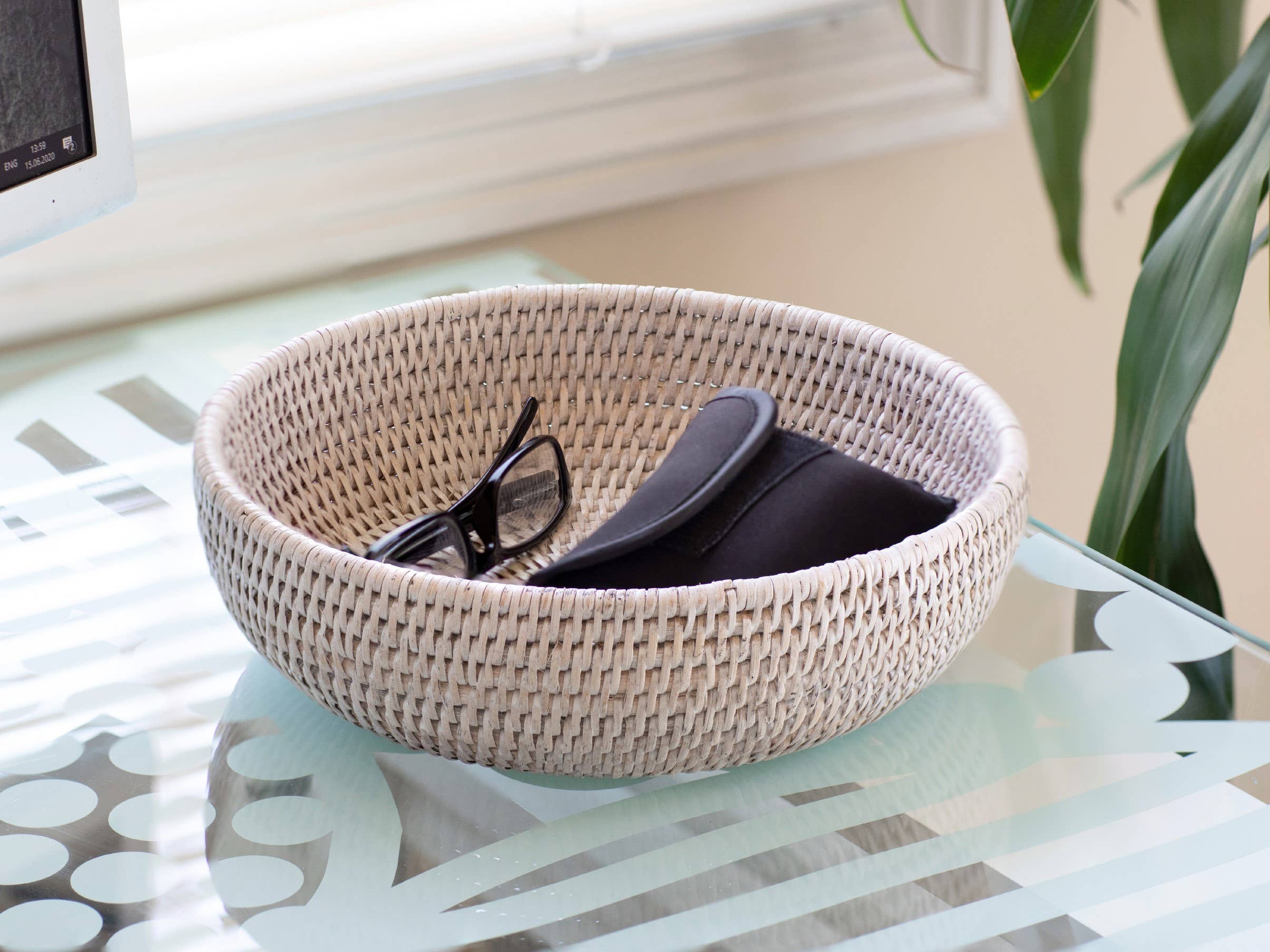 Espresso Rattan Everything Bowl - MaisonBeach