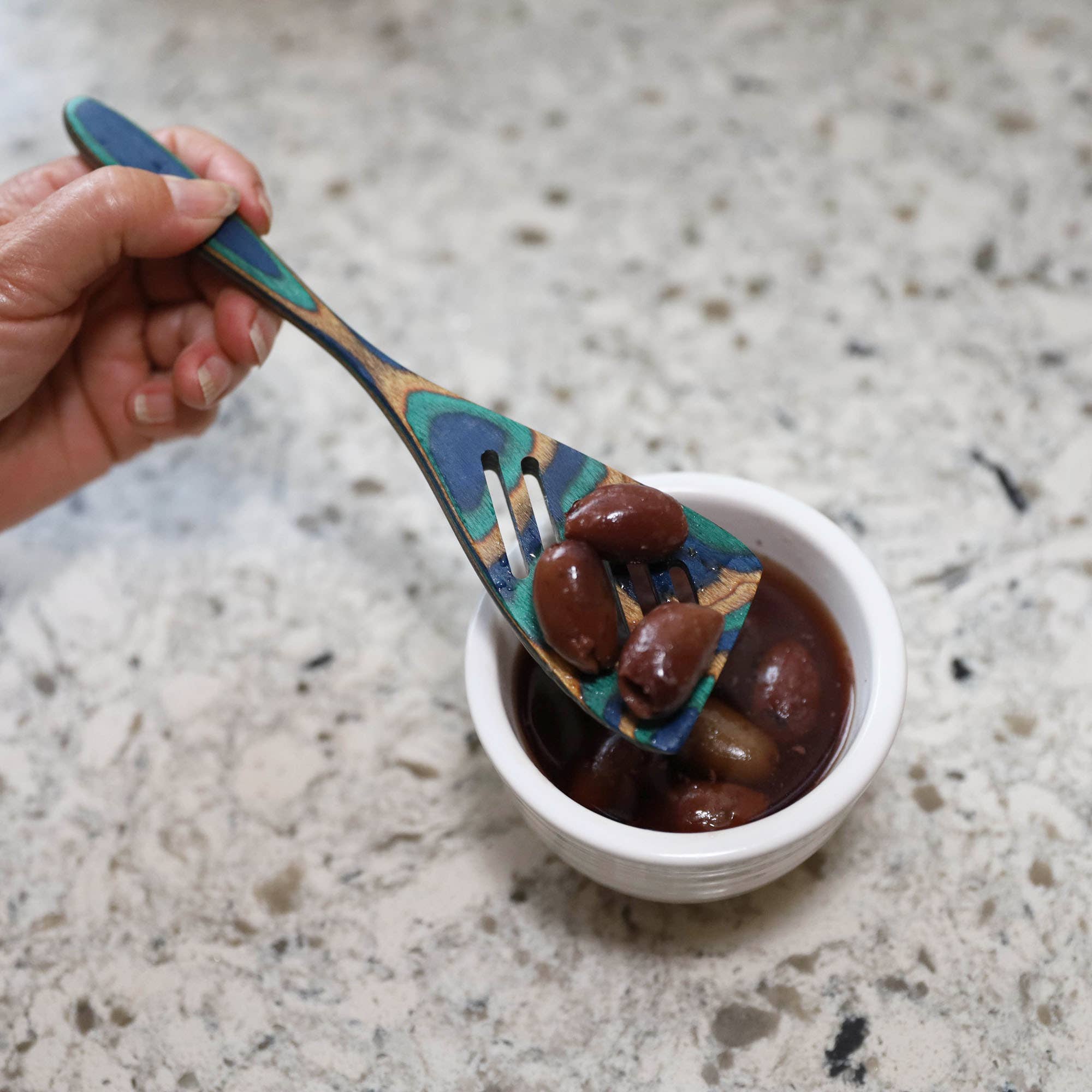 8" Peacock Pakka Mini Slotted Spatula - MaisonBeach