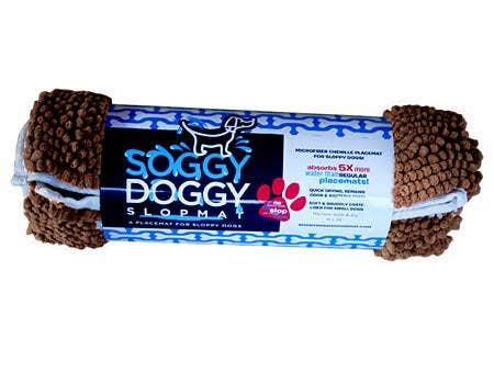 Soggy Doggy Slopmat: Dark Chocolate with Oatmeal Bone - MaisonBeach