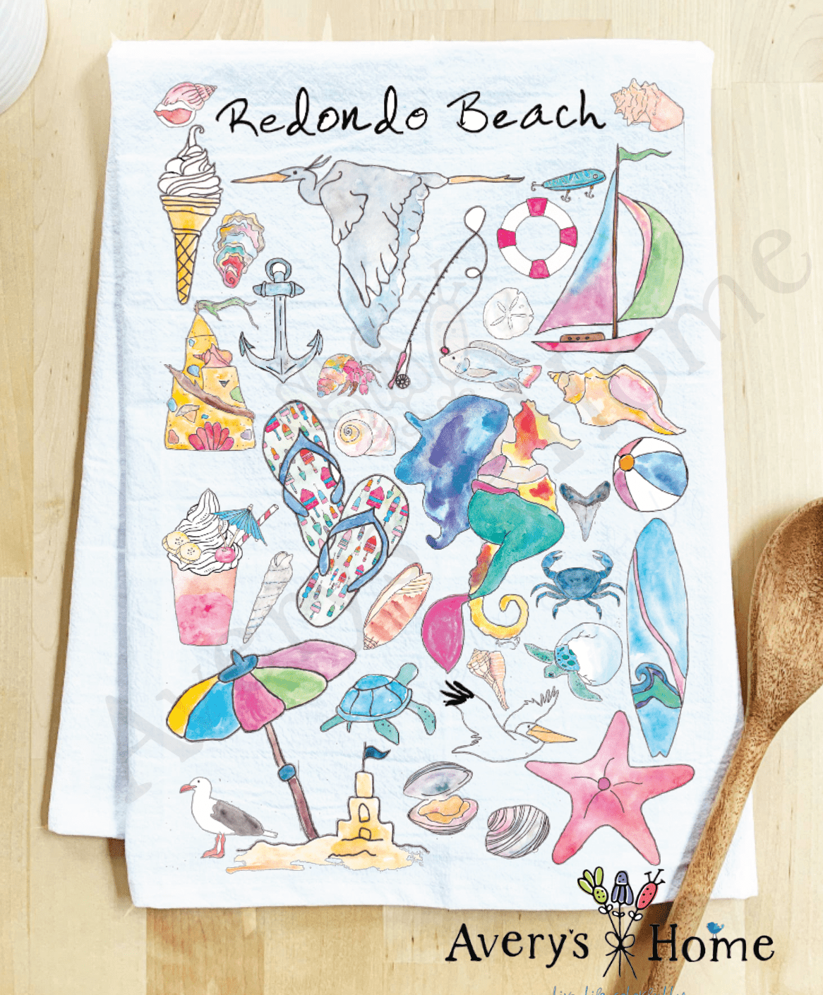 Avery's Home - Vero Beach, FL Tea Towel - MaisonBeach