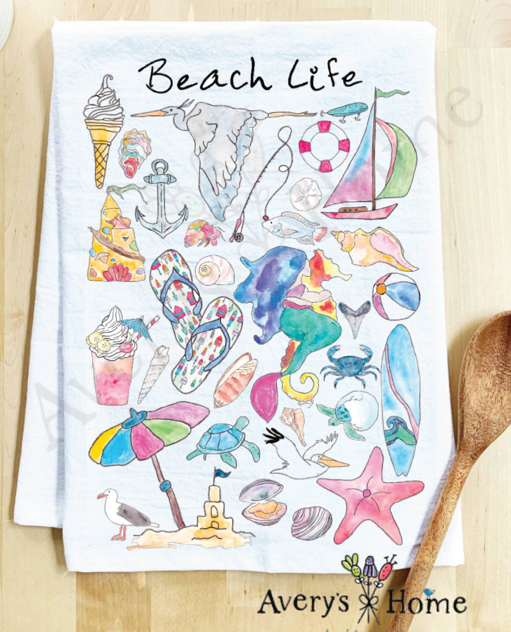 Avery's Home - Vero Beach, FL Tea Towel - MaisonBeach