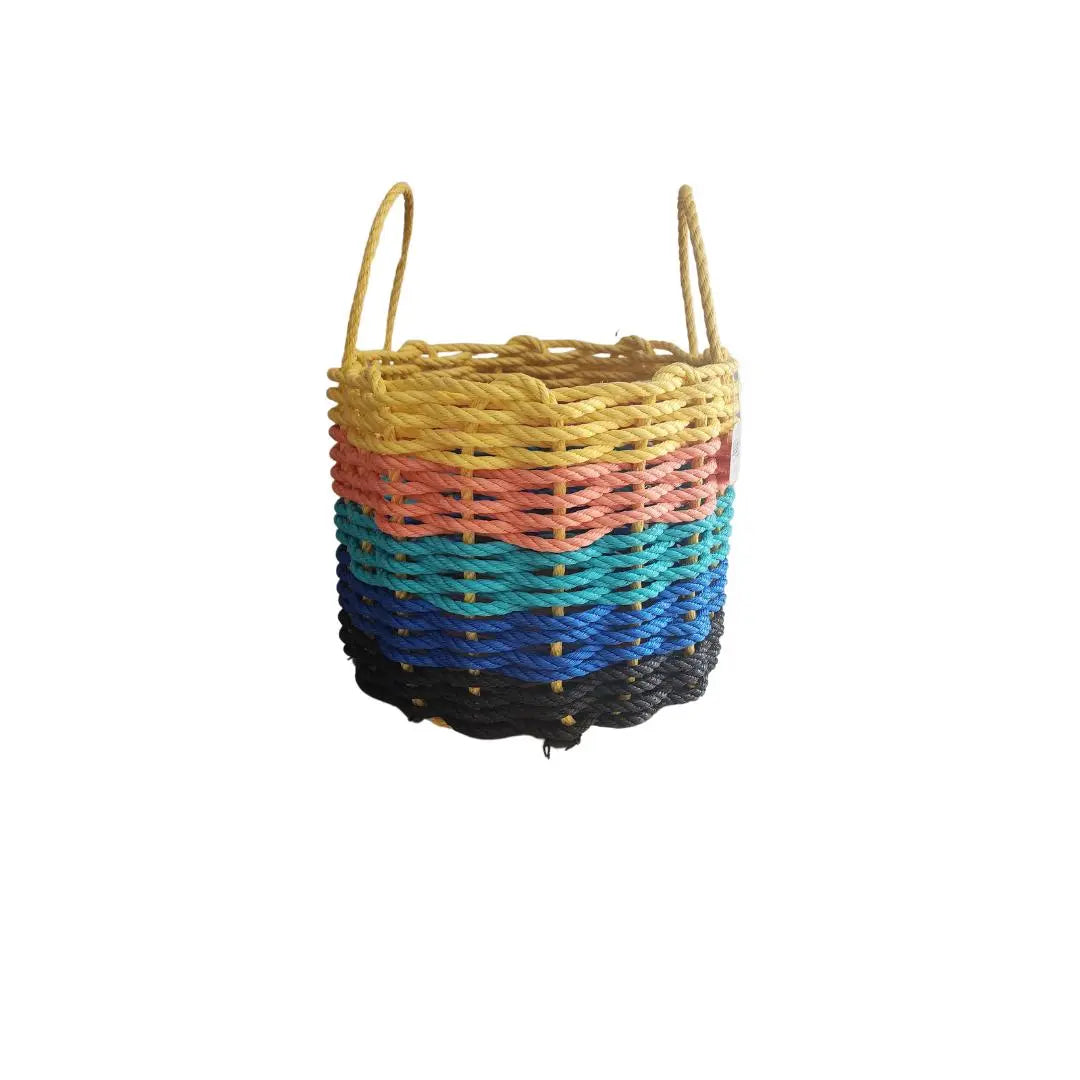 Authentic Maine Lobster Rope Storage Basket, Sunset inspired - MaisonBeach
