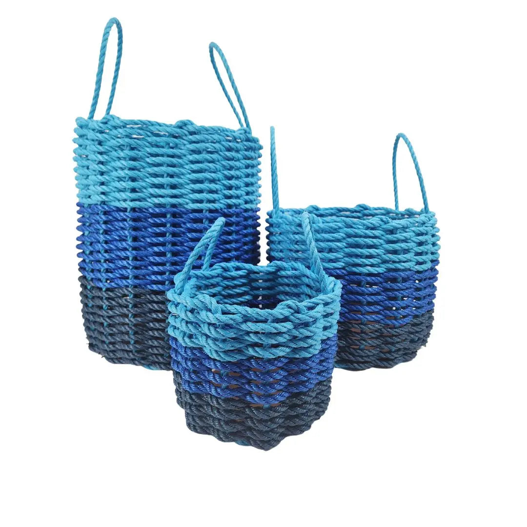 Authentic Maine Lobster Rope Storage Navy Blue, Blue and Light Blue - MaisonBeach
