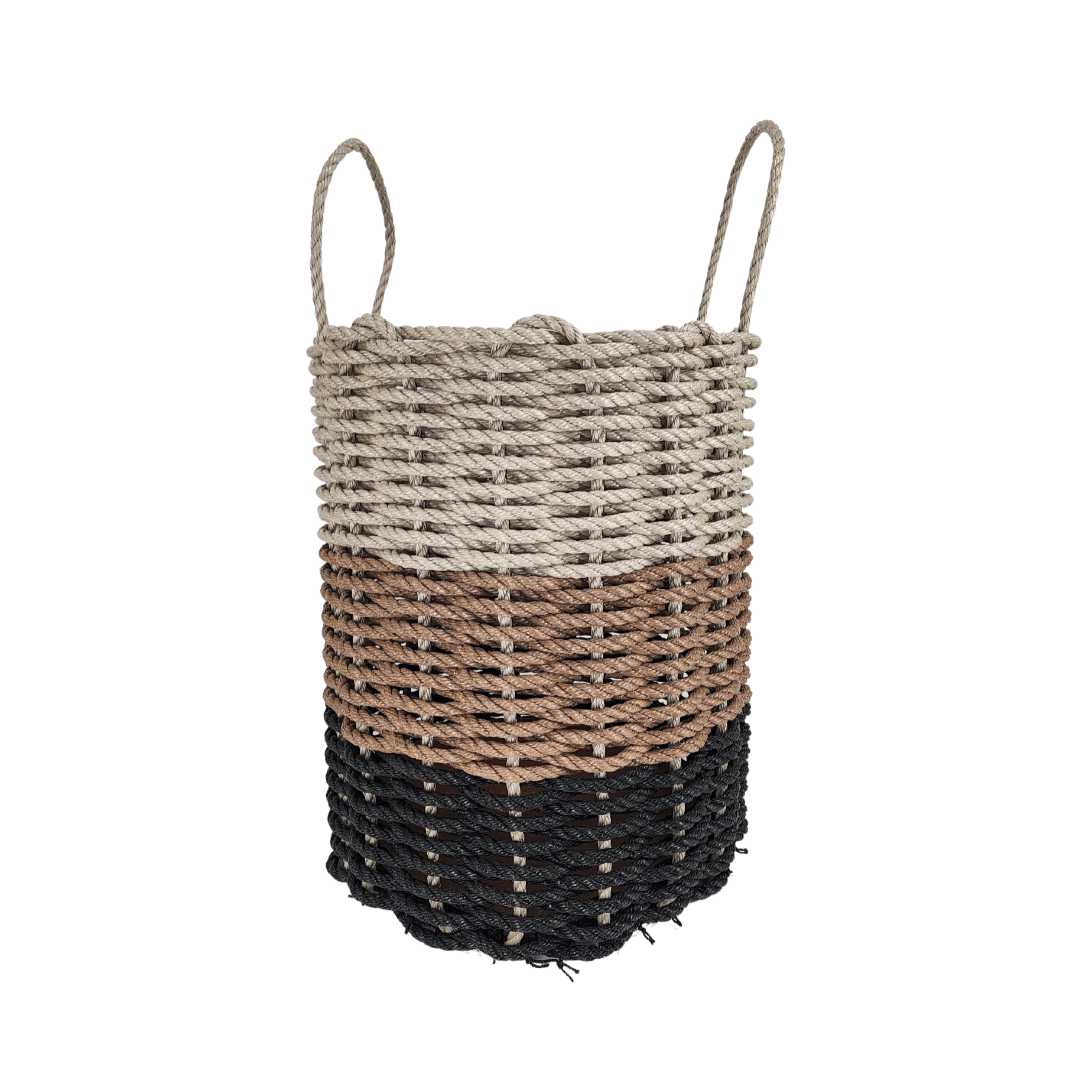 Authentic Maine Lobster Rope Storage Black, Brown, Tan Ombre - MaisonBeach