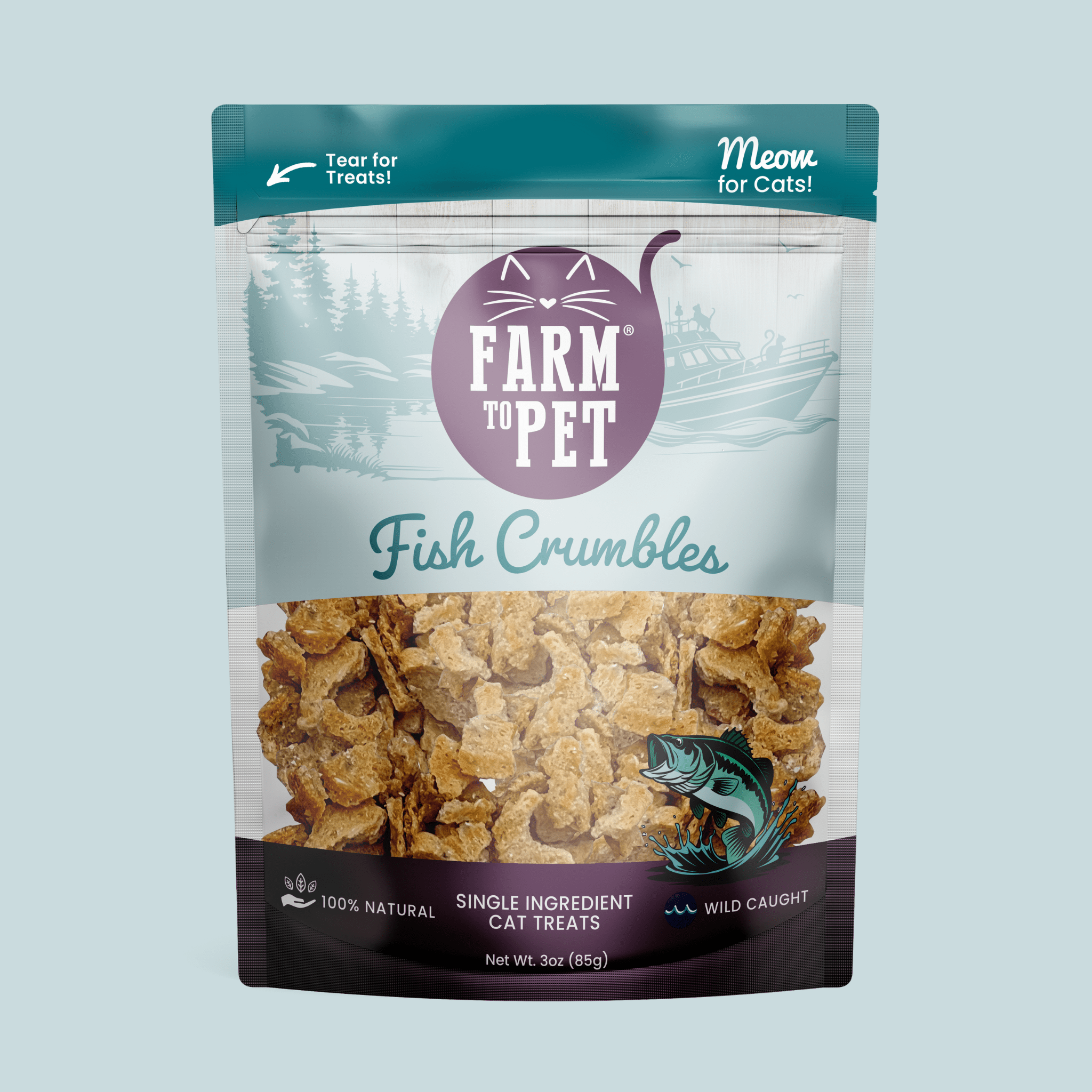 Fish Crumbles for Cats | All-Natural Fish Cat Treats - MaisonBeach