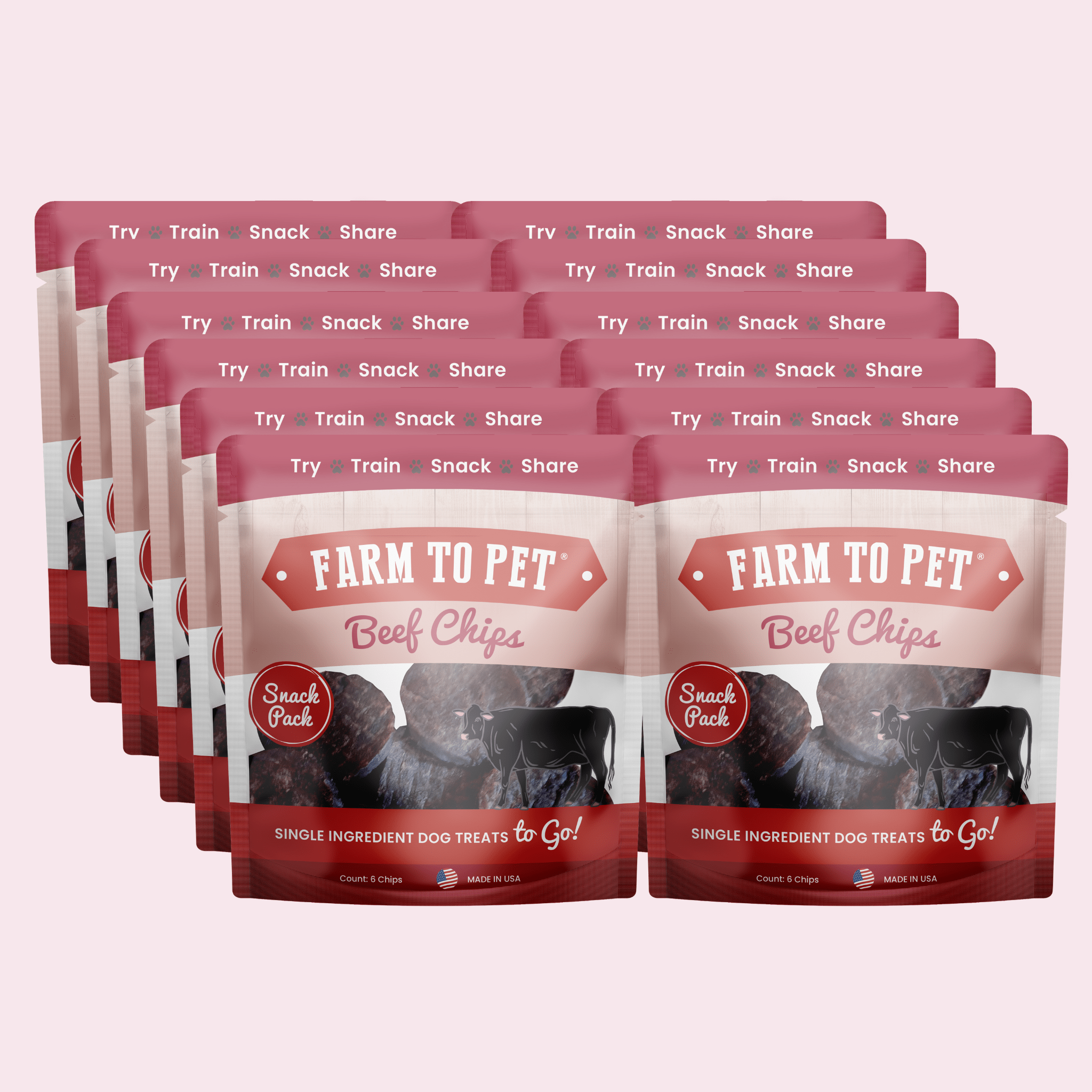 Beef Chips Snack Pack Bundles | Dog Treats for Training & Travel - MaisonBeach