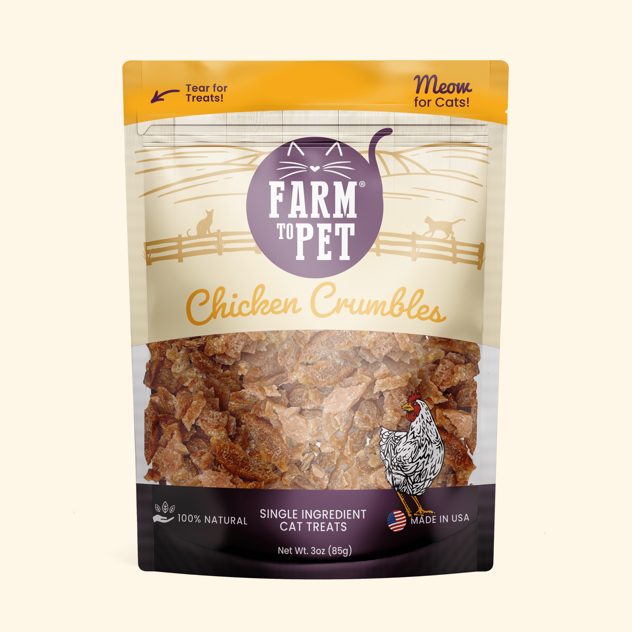 Chicken Crumbles Cat Treats | Single-Ingredient Treats for Cats - MaisonBeach