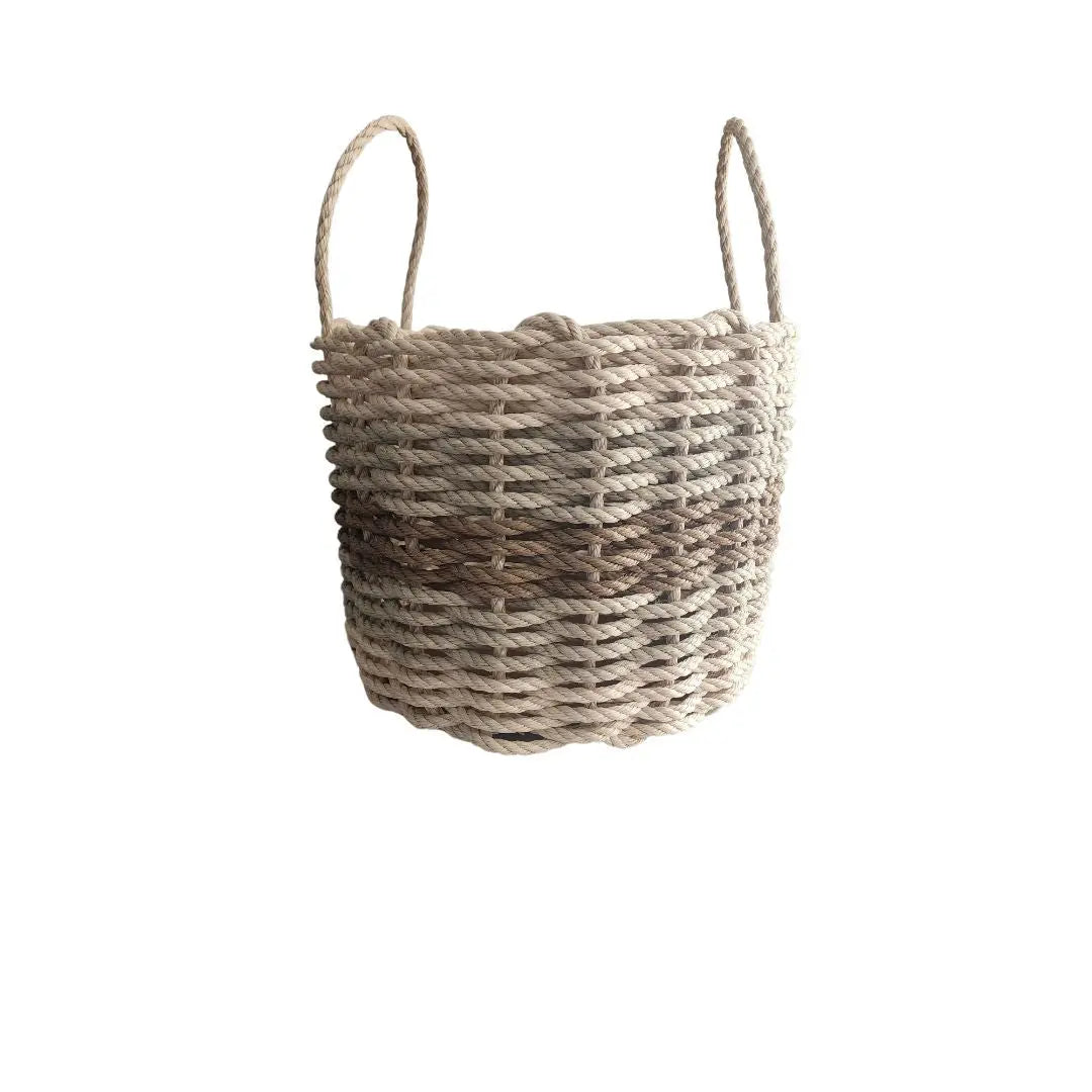 Five Stripe Rope Storage Basket Light tan, tan, brown - MaisonBeach
