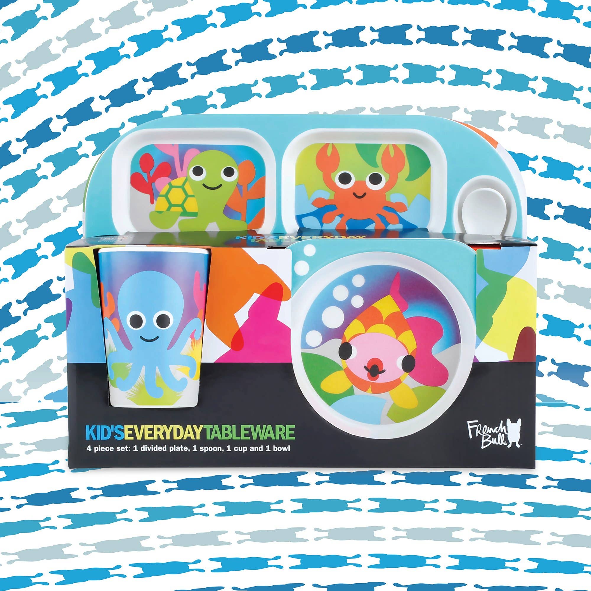Ocean Friends 4-Piece Kids Mealtime Set – BPA-Free Melamine - MaisonBeach
