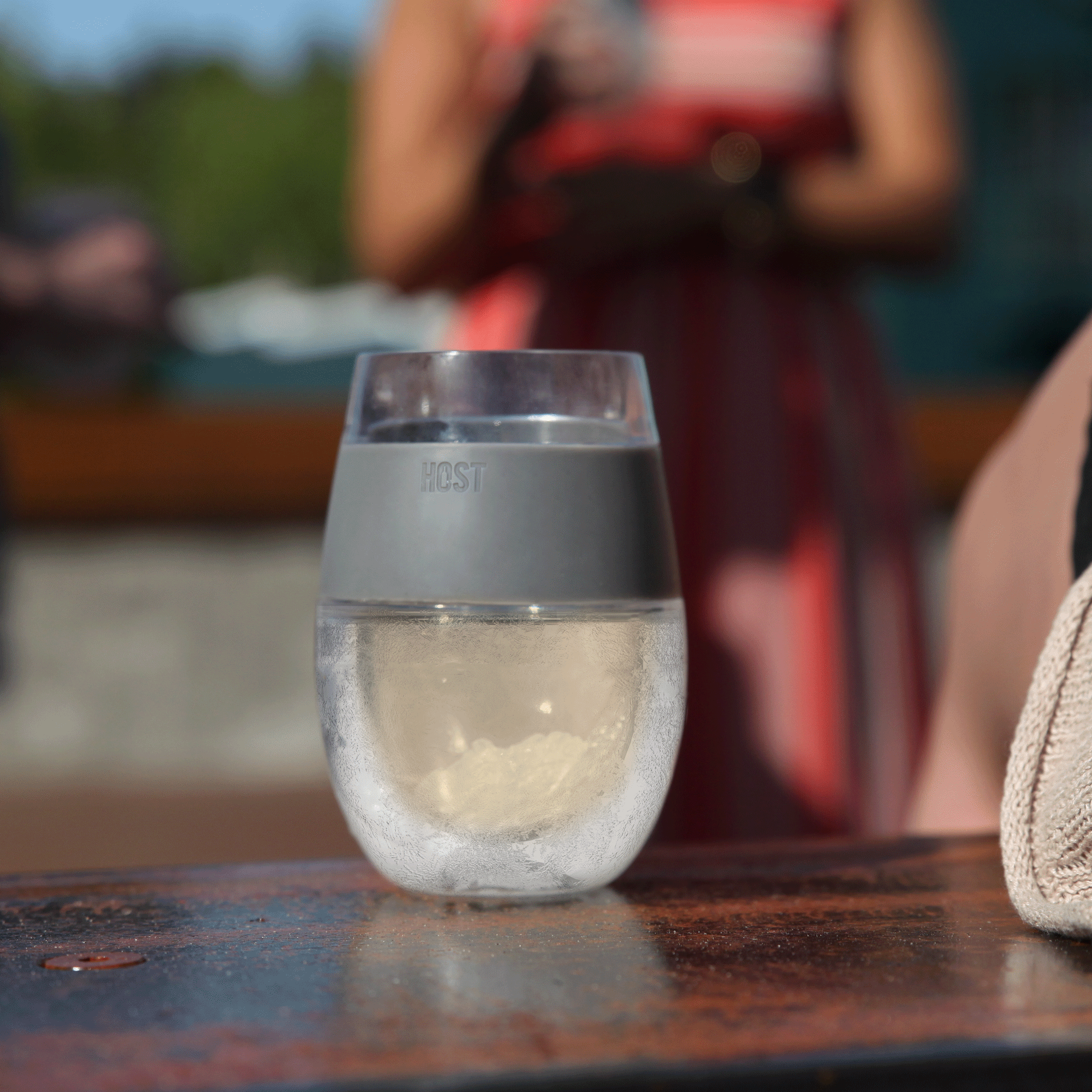 Wine FREEZE™ in Gray, Set of 2 with Lids