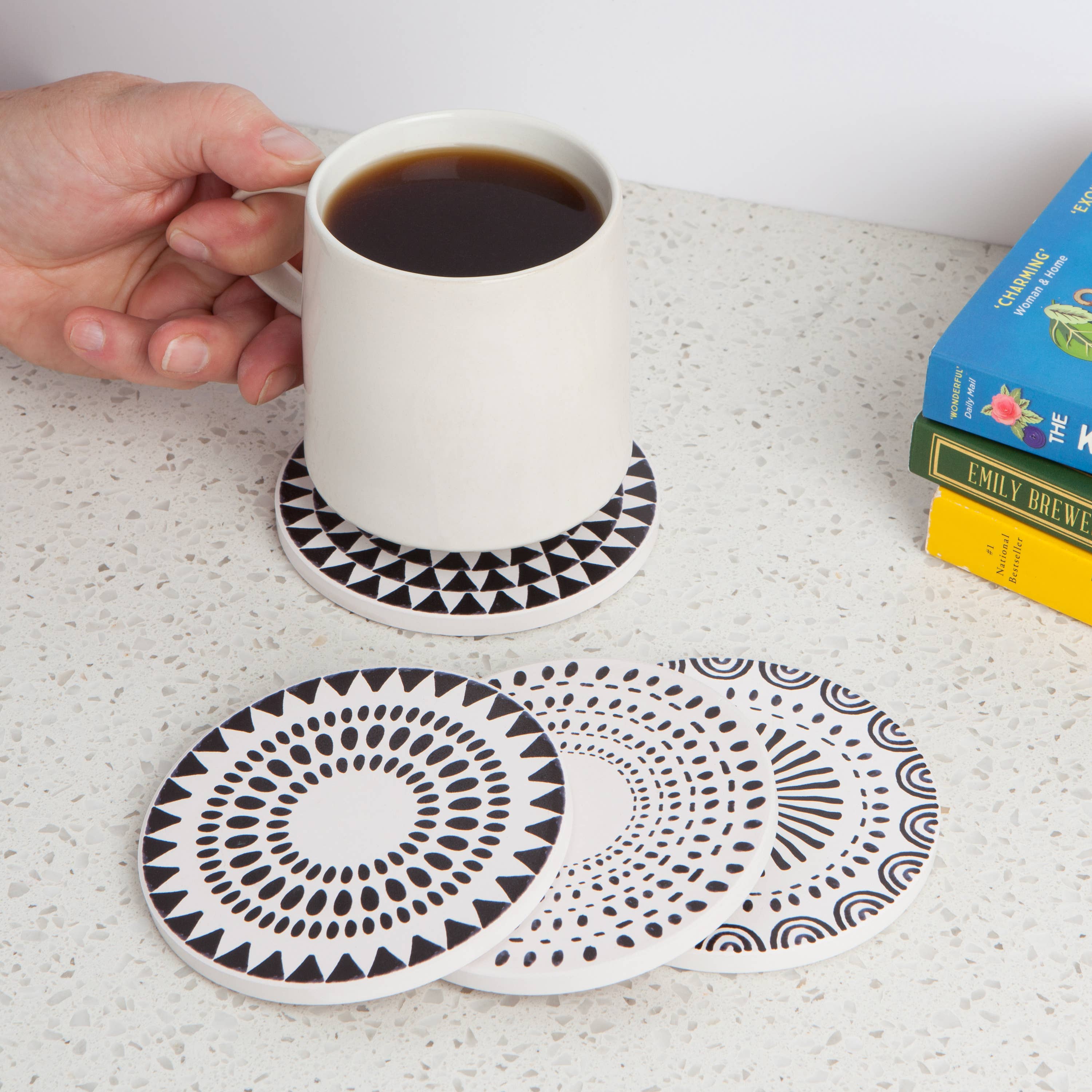 Now Designs by Danica - Orbit Soak Up Coasters Set of 4 - MaisonBeach