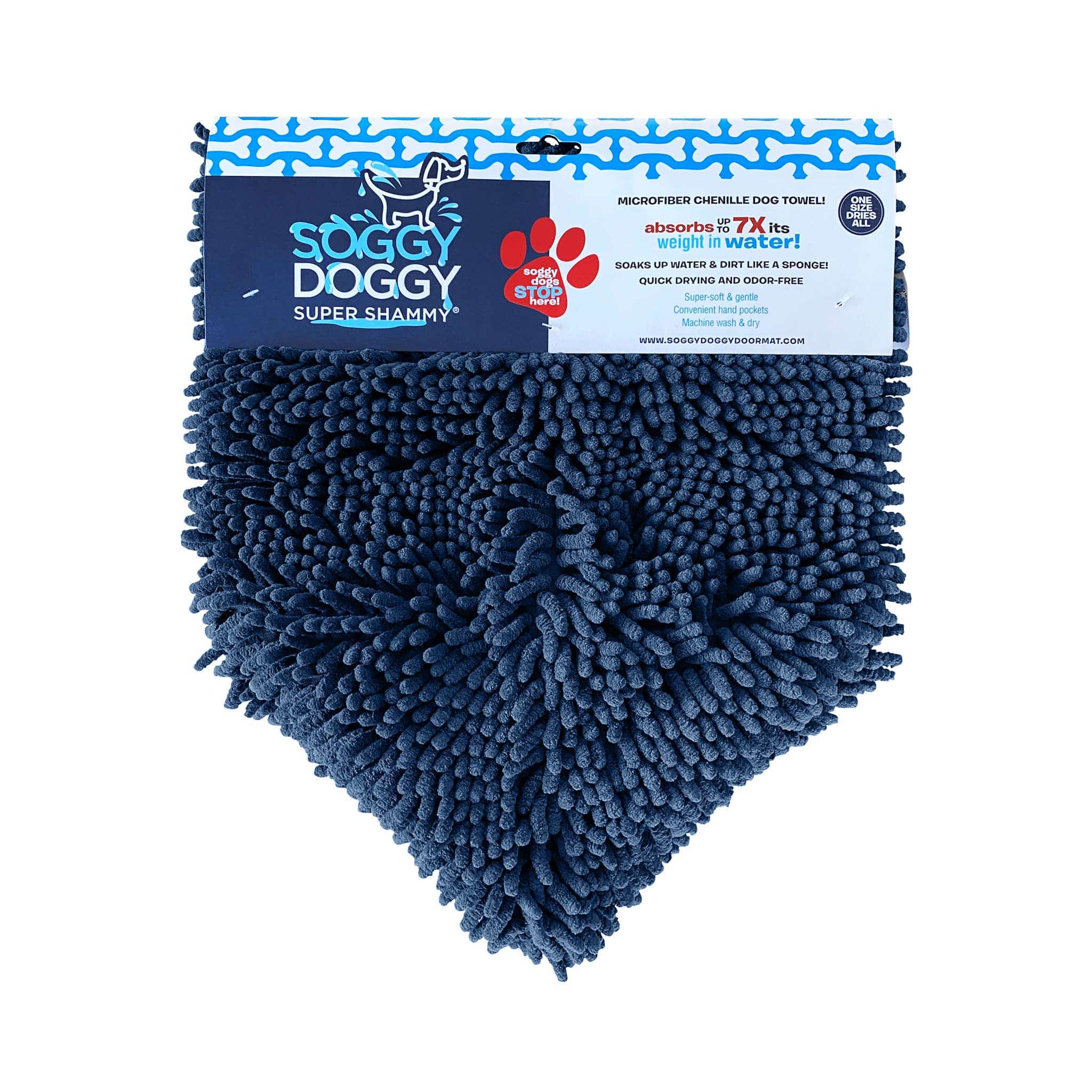 Soggy Doggy Doormat - Soggy Doggy Super Shammy: Navy Blue - MaisonBeach